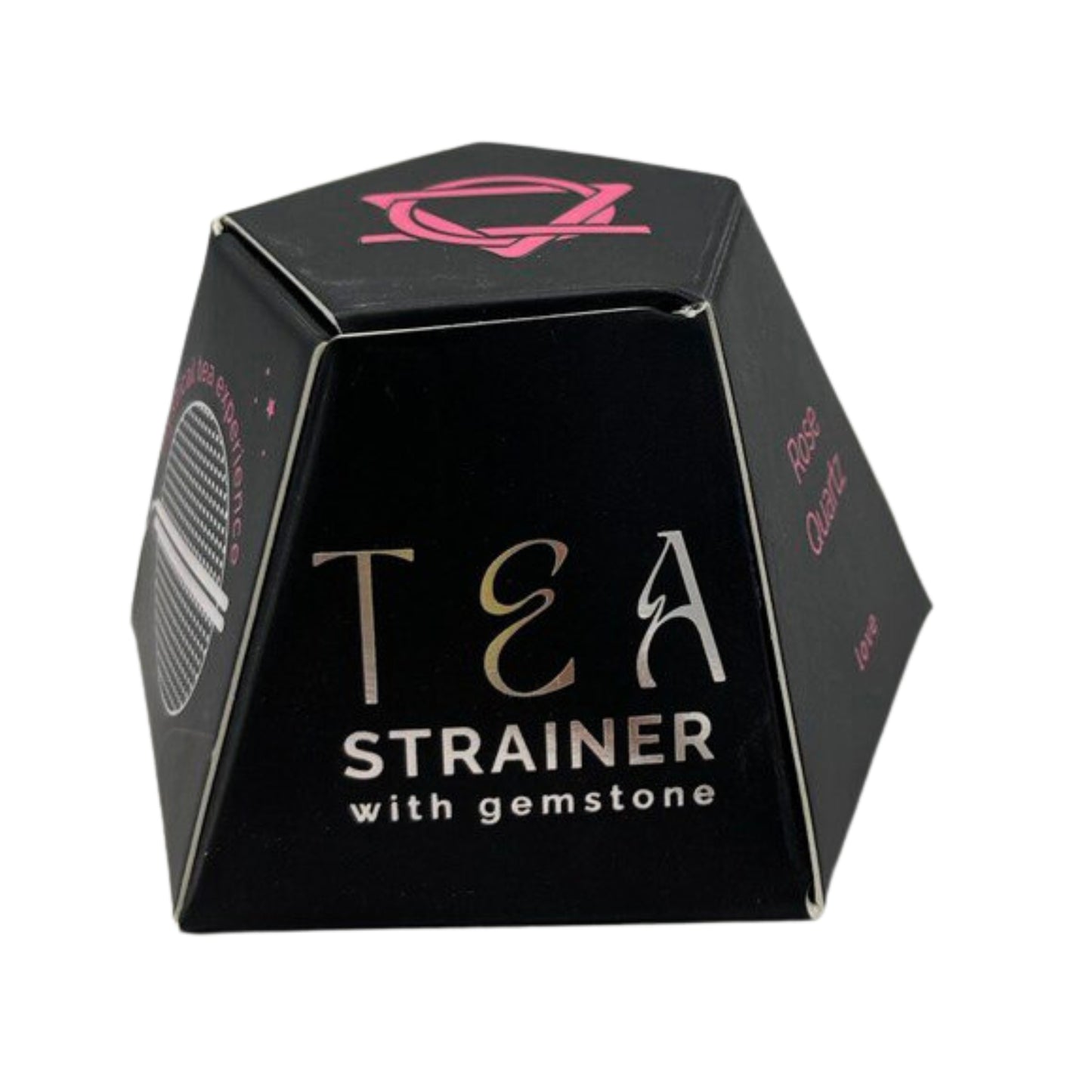 Passoire à thé en cristal brut – Quartz rose
