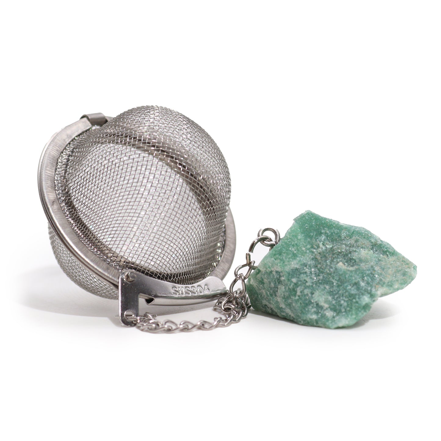 Passoire à thé en cristal brut – Aventurine verte
