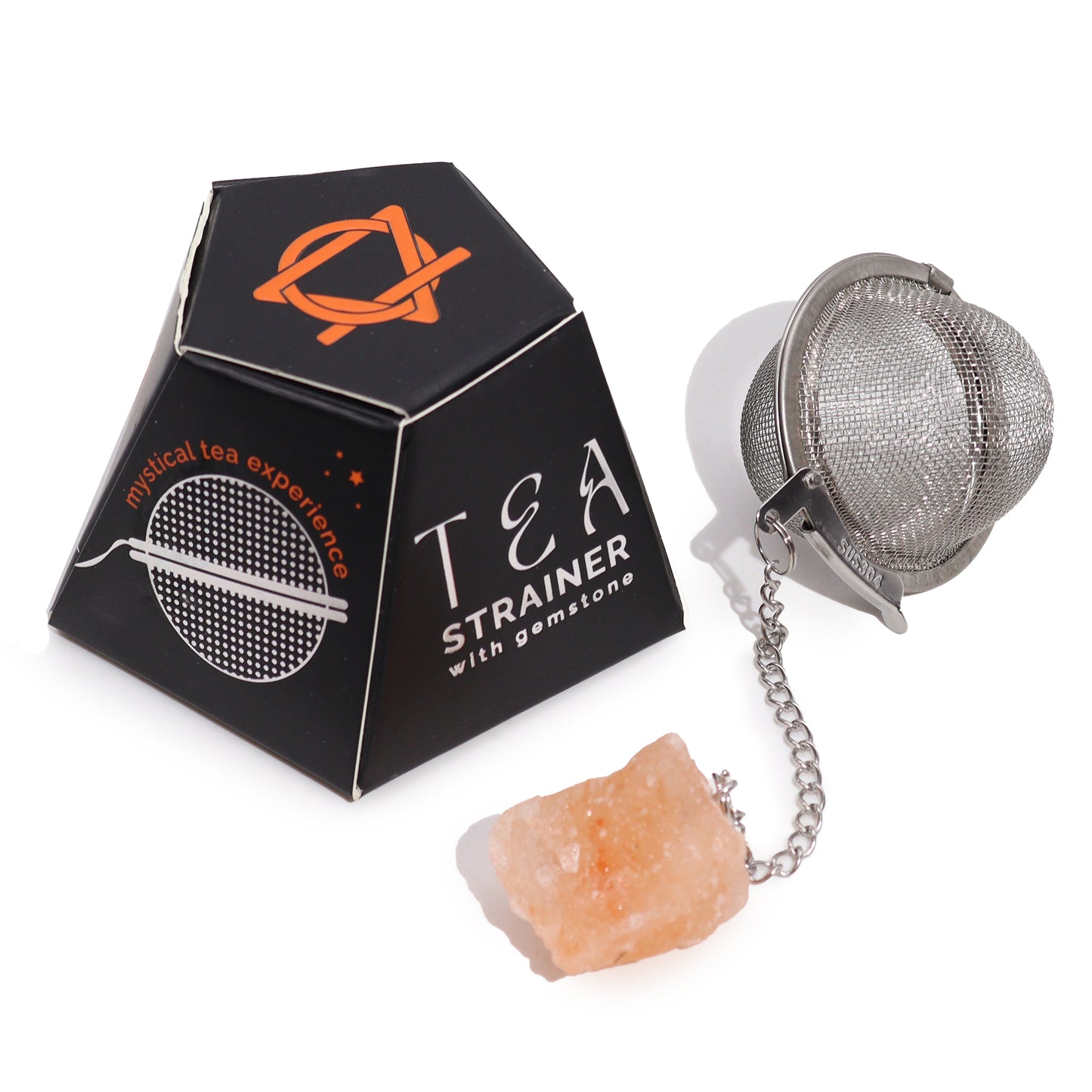 Passoire à thé en cristal brut – Cornaline