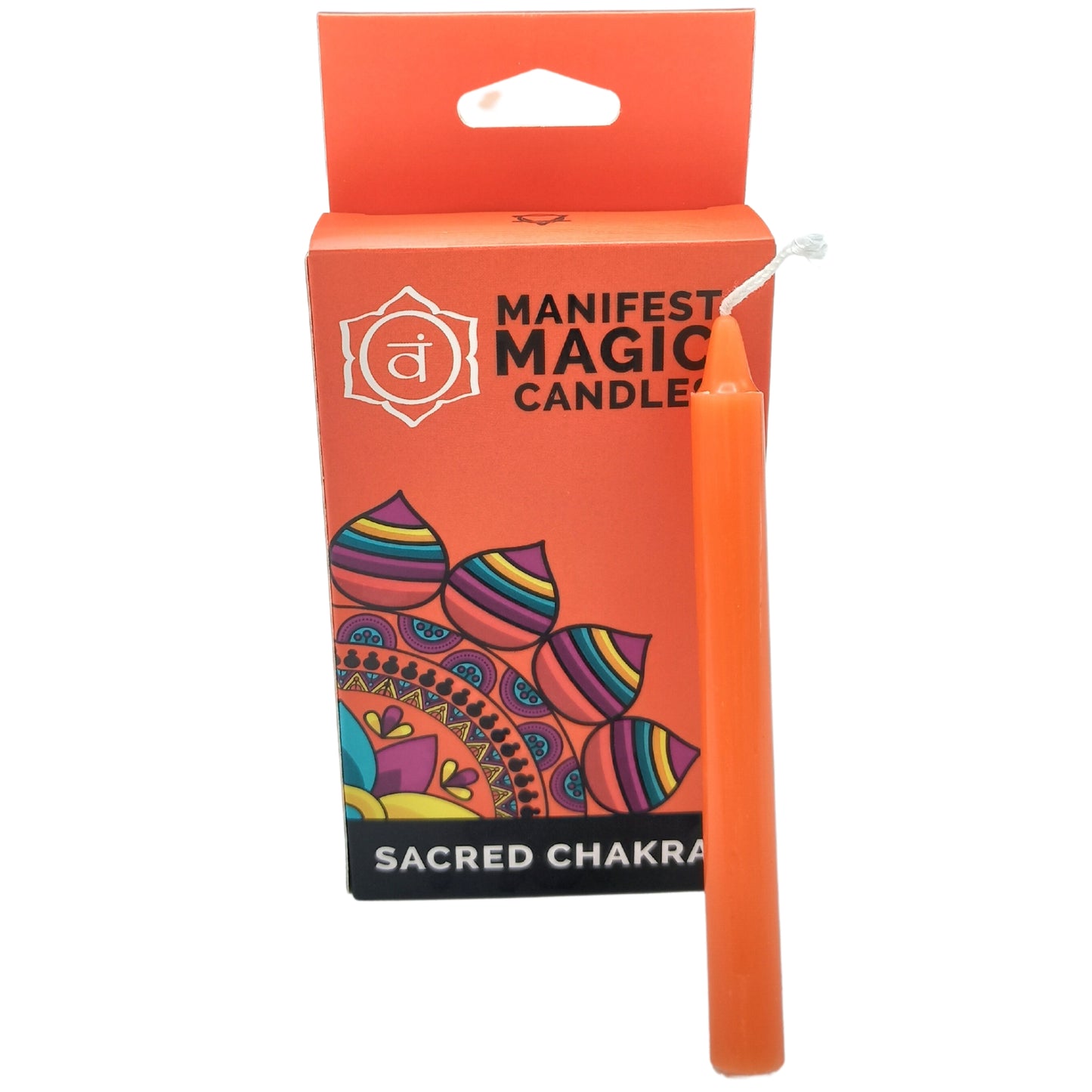 Bougies magiques Manifest (lot de 12) - Orange - Chakra sacré