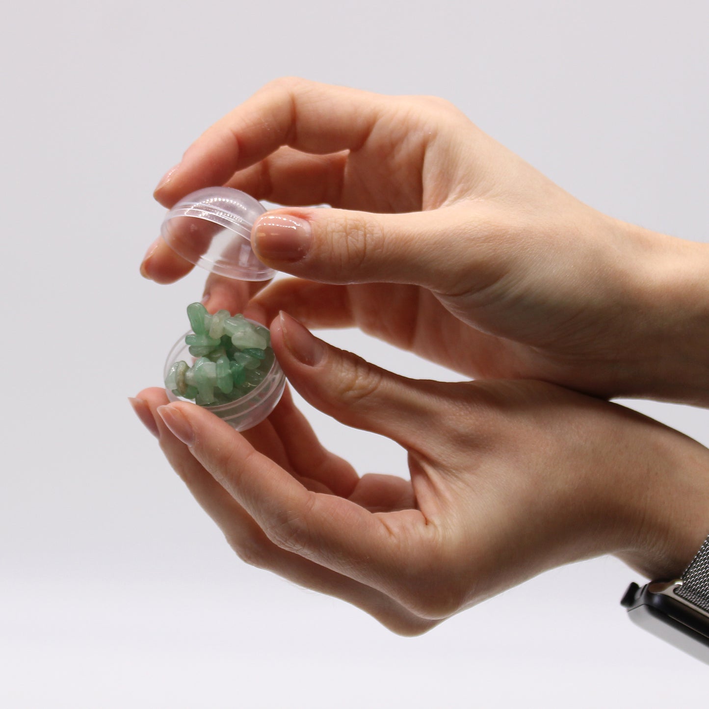 Bracelet bombe de bain avec pierres précieuses en aventurine verte