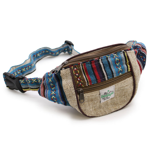 Sac banane - Motif aléatoire en chanvre et coton