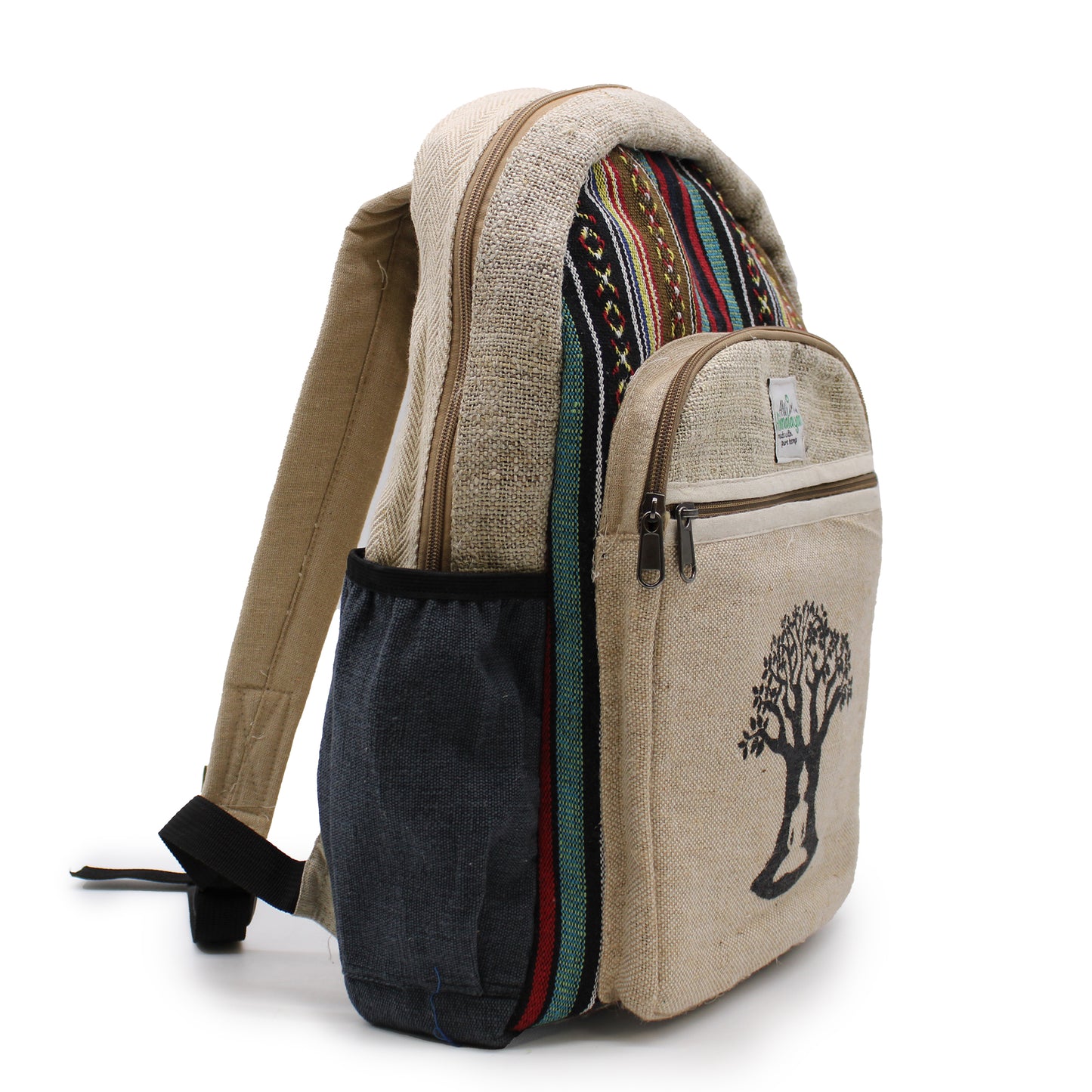 Grand sac à dos en chanvre - Bohdi Tree Design