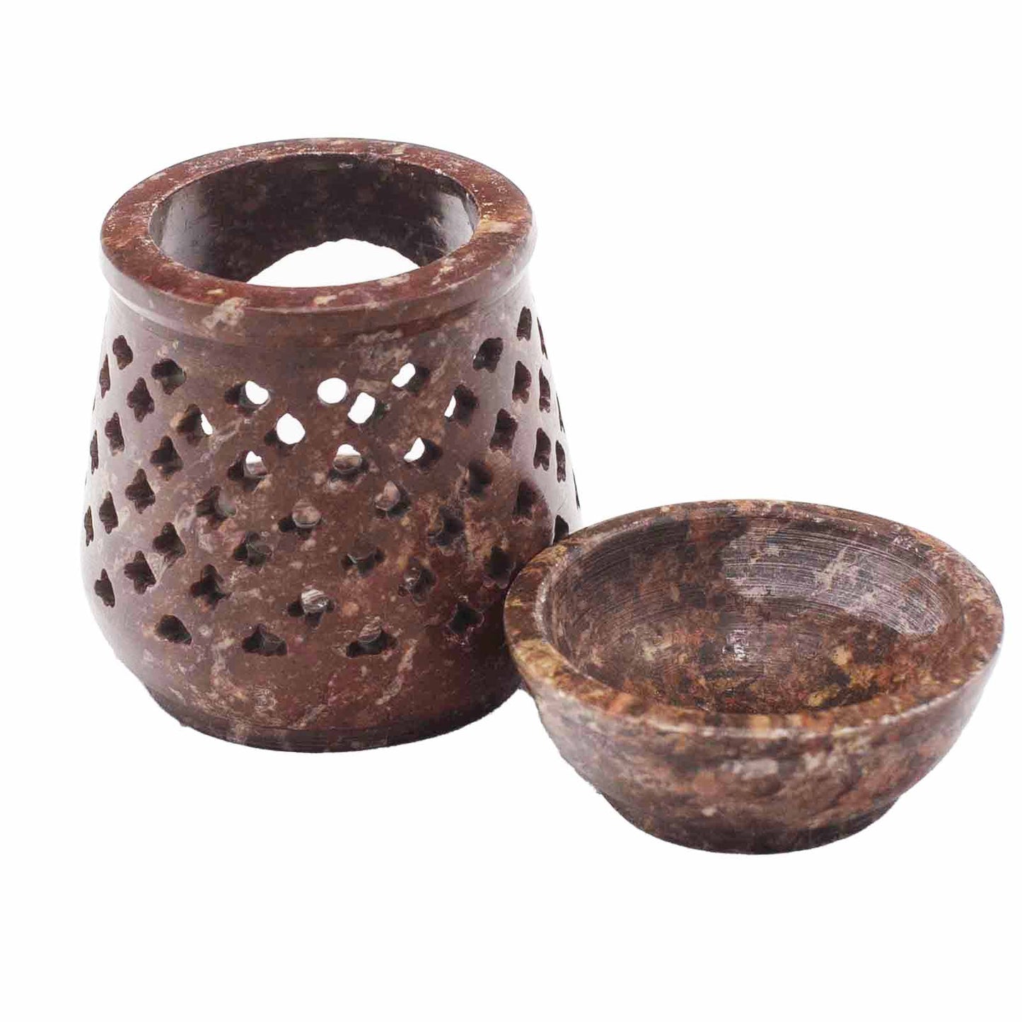 Petit brûle-parfum en pierre ollaire 8 cm - Classique