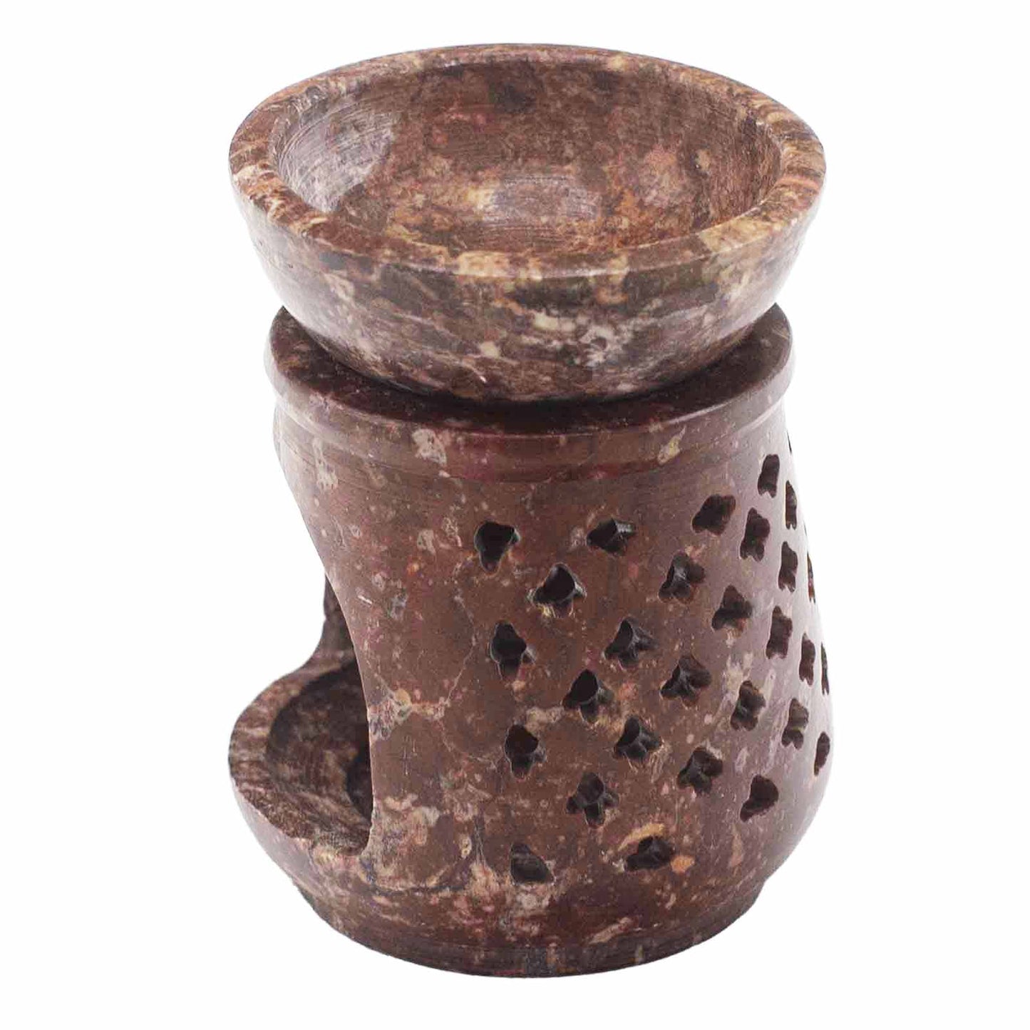 Petit brûle-parfum en pierre ollaire 8 cm - Classique