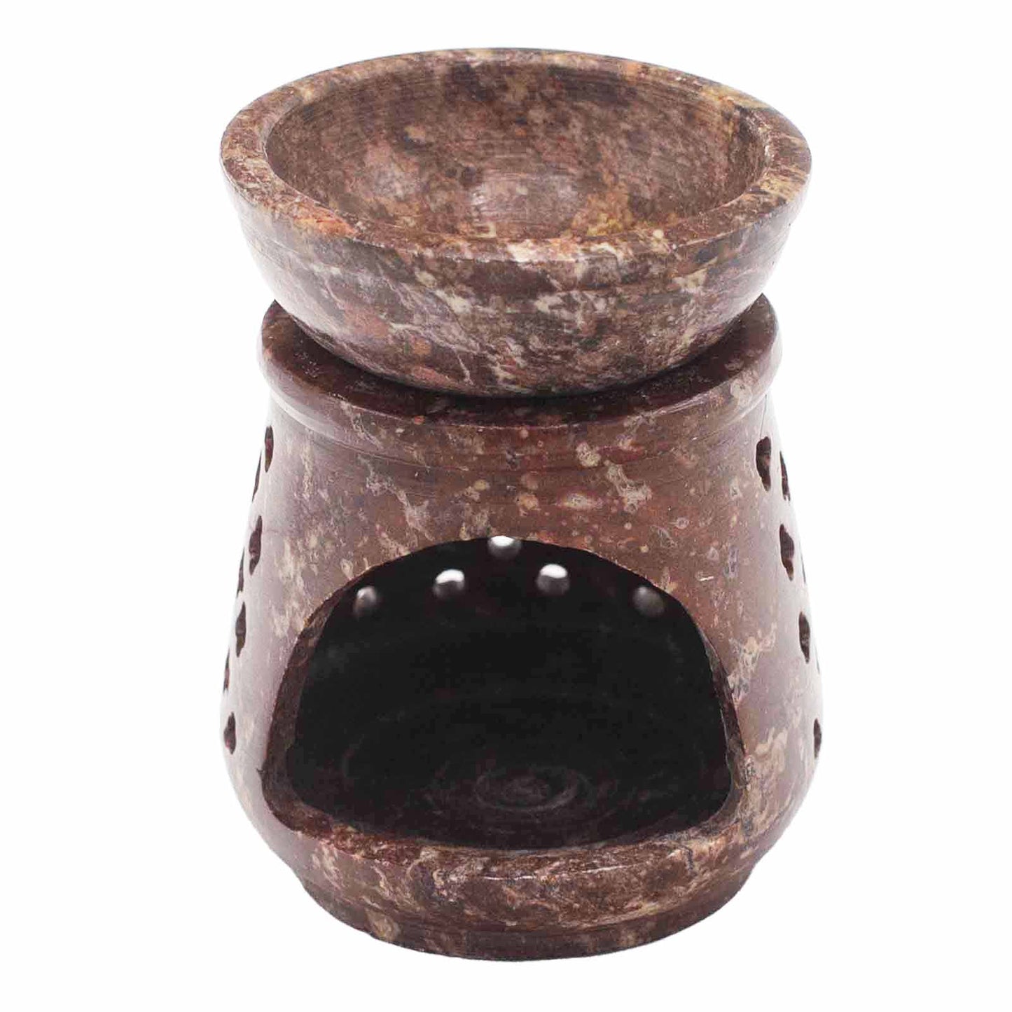 Petit brûle-parfum en pierre ollaire 8 cm - Classique