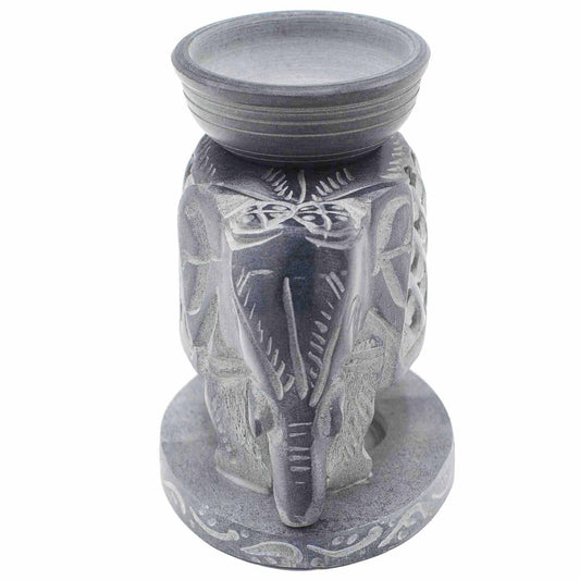 Brûleur à huile en stéatite 10,5 cm - Éléphant debout