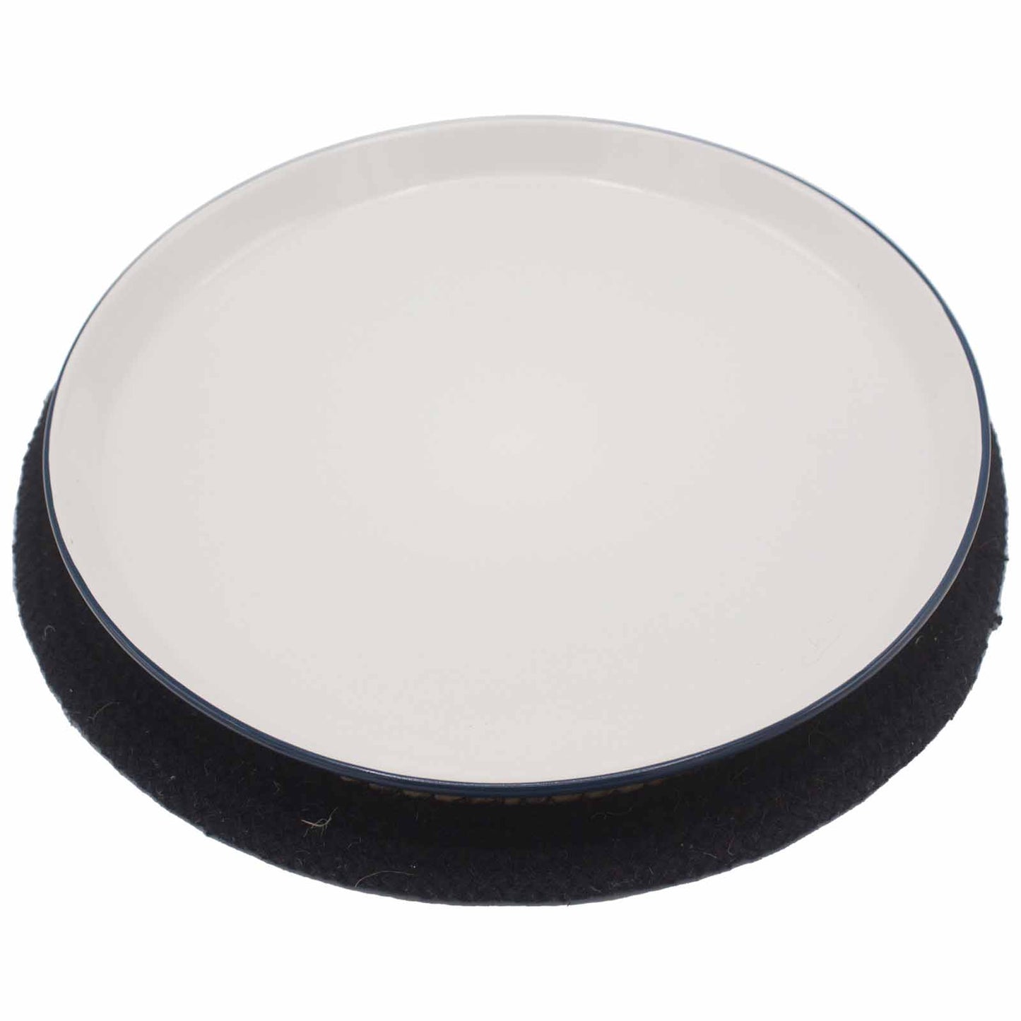Set de table naturel - Jute et coton 30 cm - Bordure noire