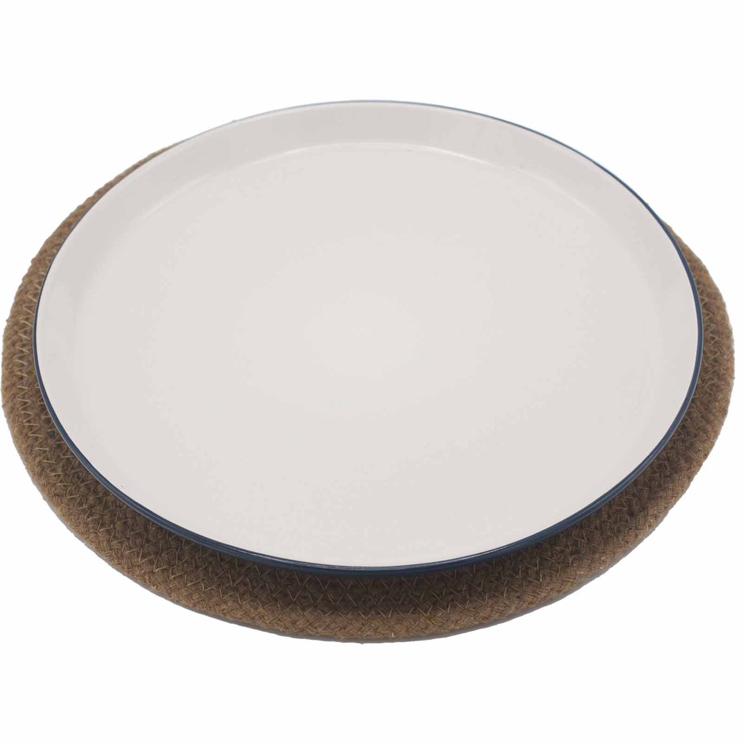 Set de table naturel - Jute et coton 30 cm - Bordure naturelle