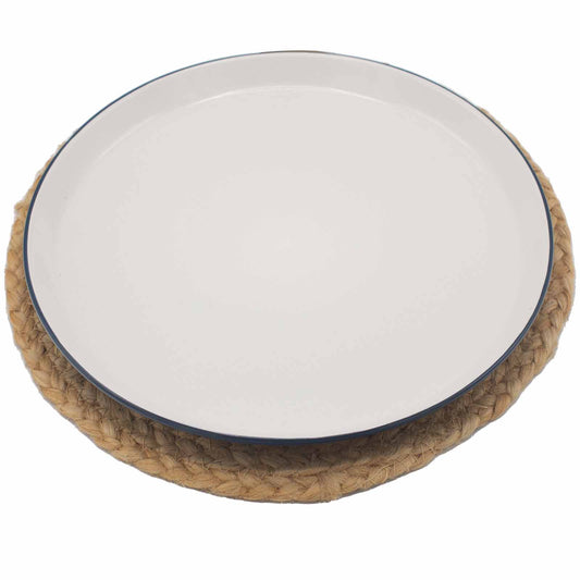 Set de table naturel - Jute 30 cm - Imprimé Mandala