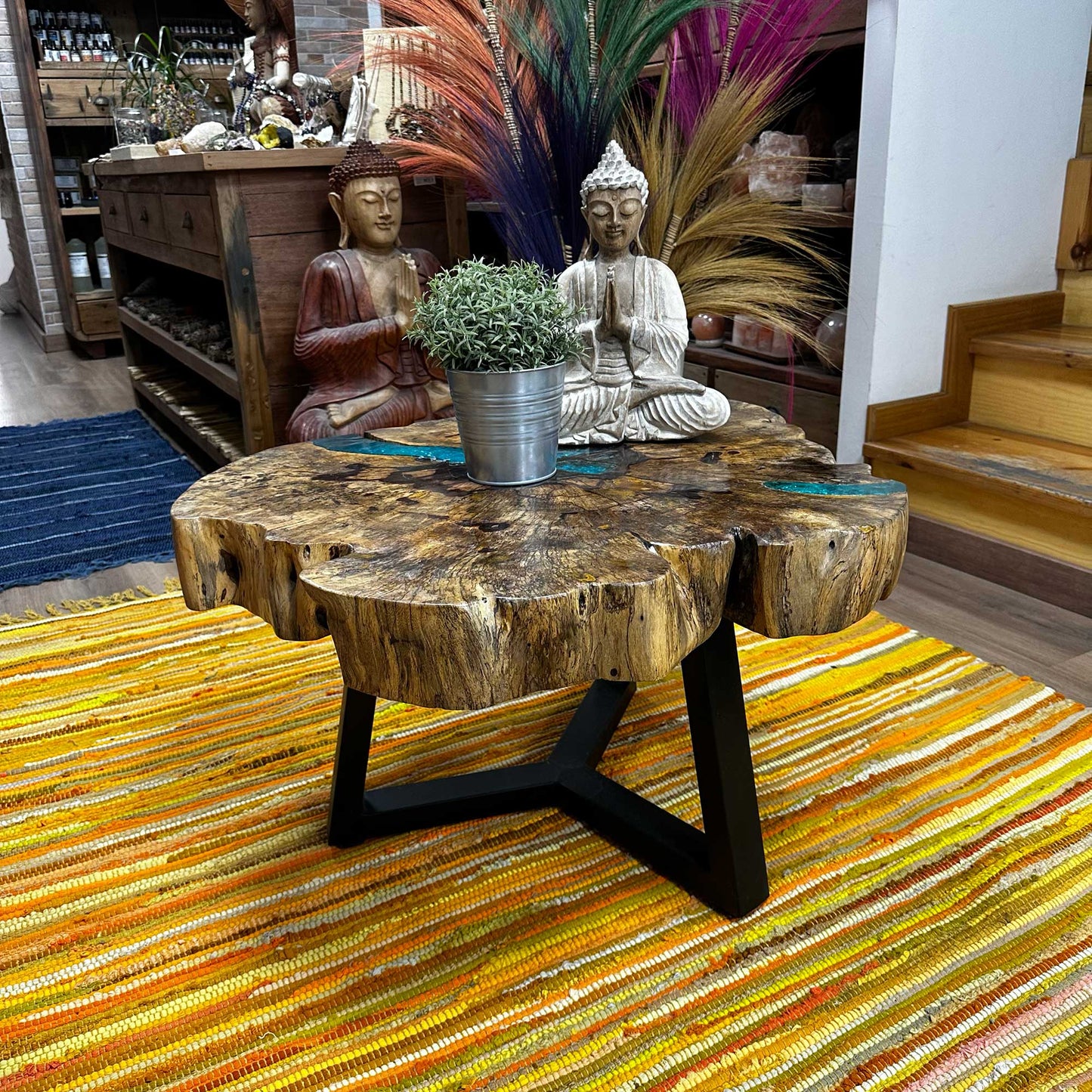 Grand tapis en chiffon - 150x90 cm - qualité premium - Sunrise Oranges