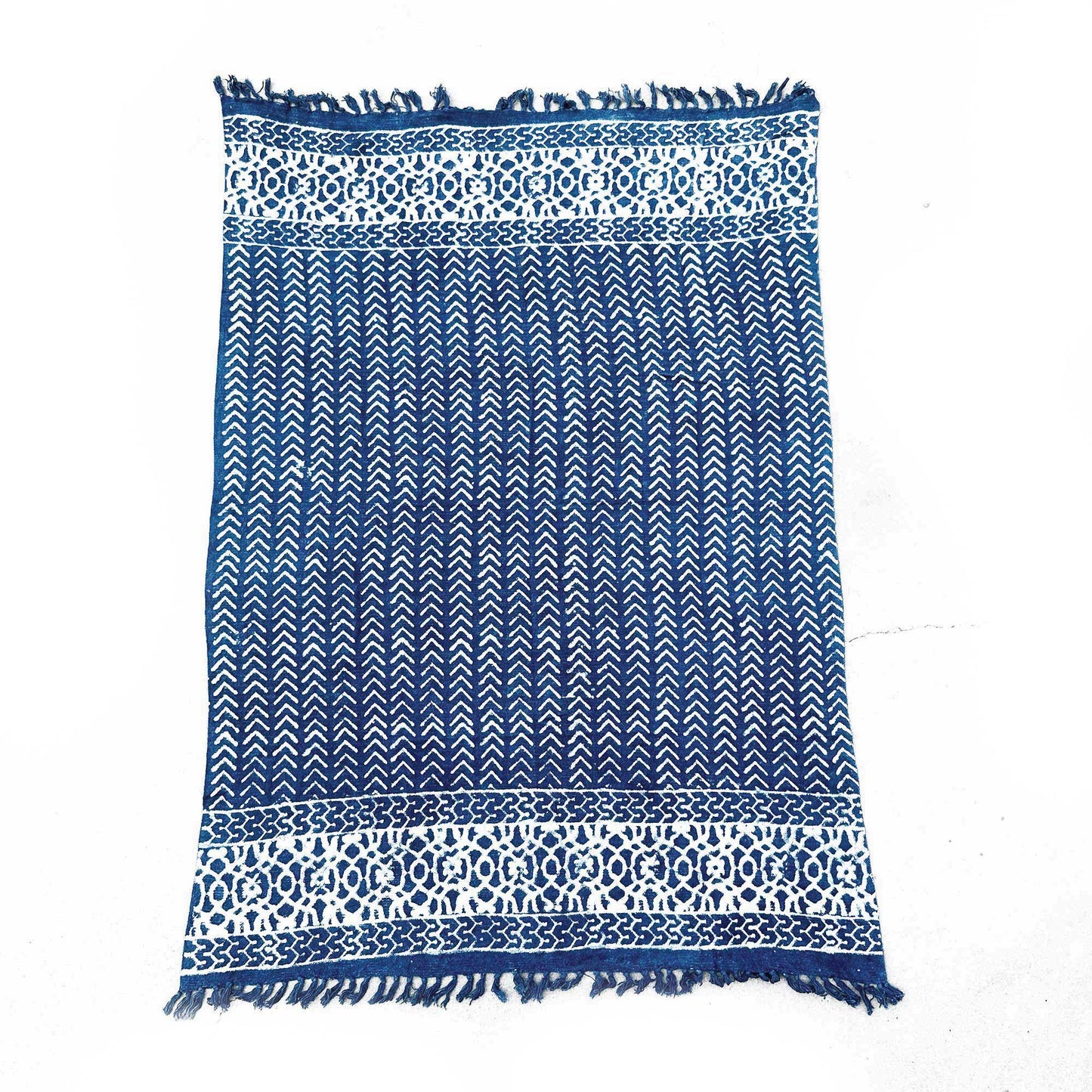 Couverture indigo faite main - 170 x 120 cm - Seedha Arrows