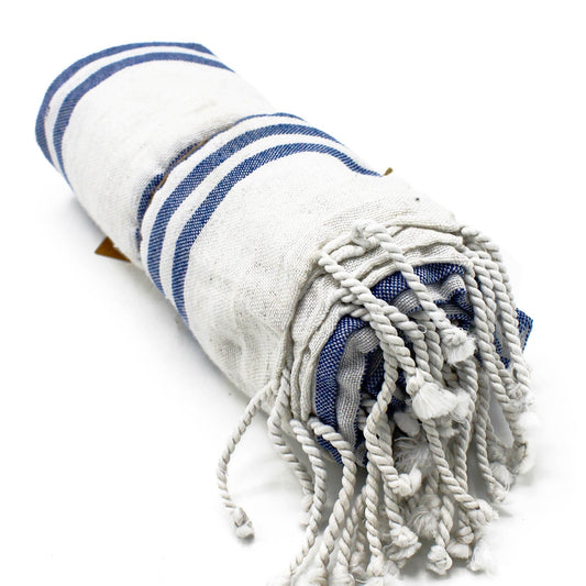 Serviette de hammam - Bleu océan - 90x170cm