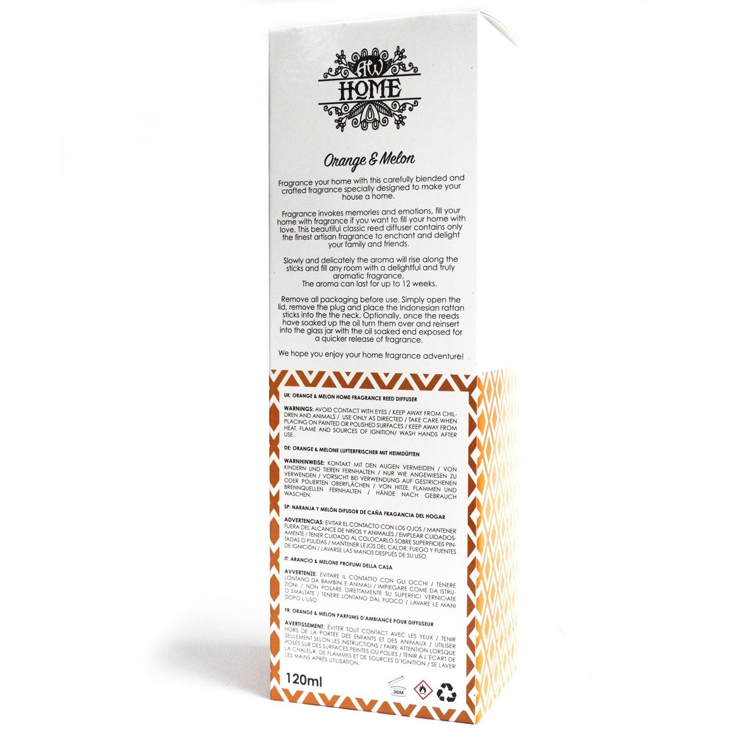 Diffuseur d'arômes 120 ml - Orange et melon
