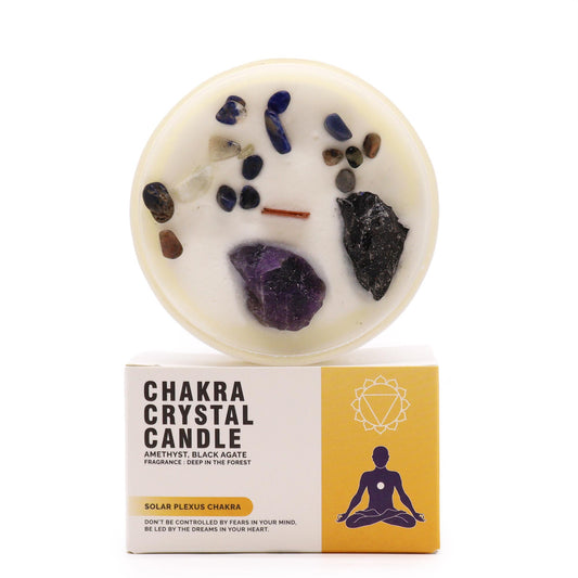 Bougies en cristal pour les chakras - Chakra du plexus solaire