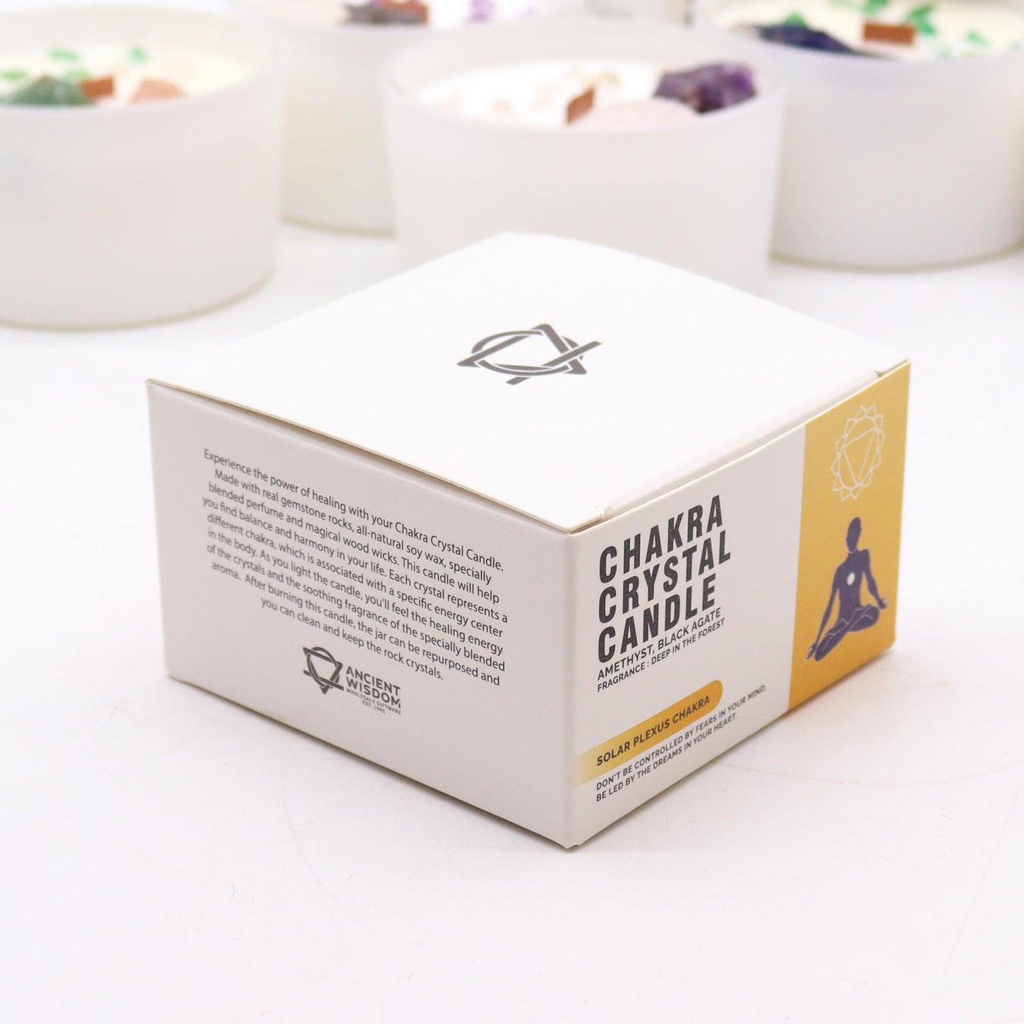 Bougies en cristal pour les chakras - Chakra du plexus solaire