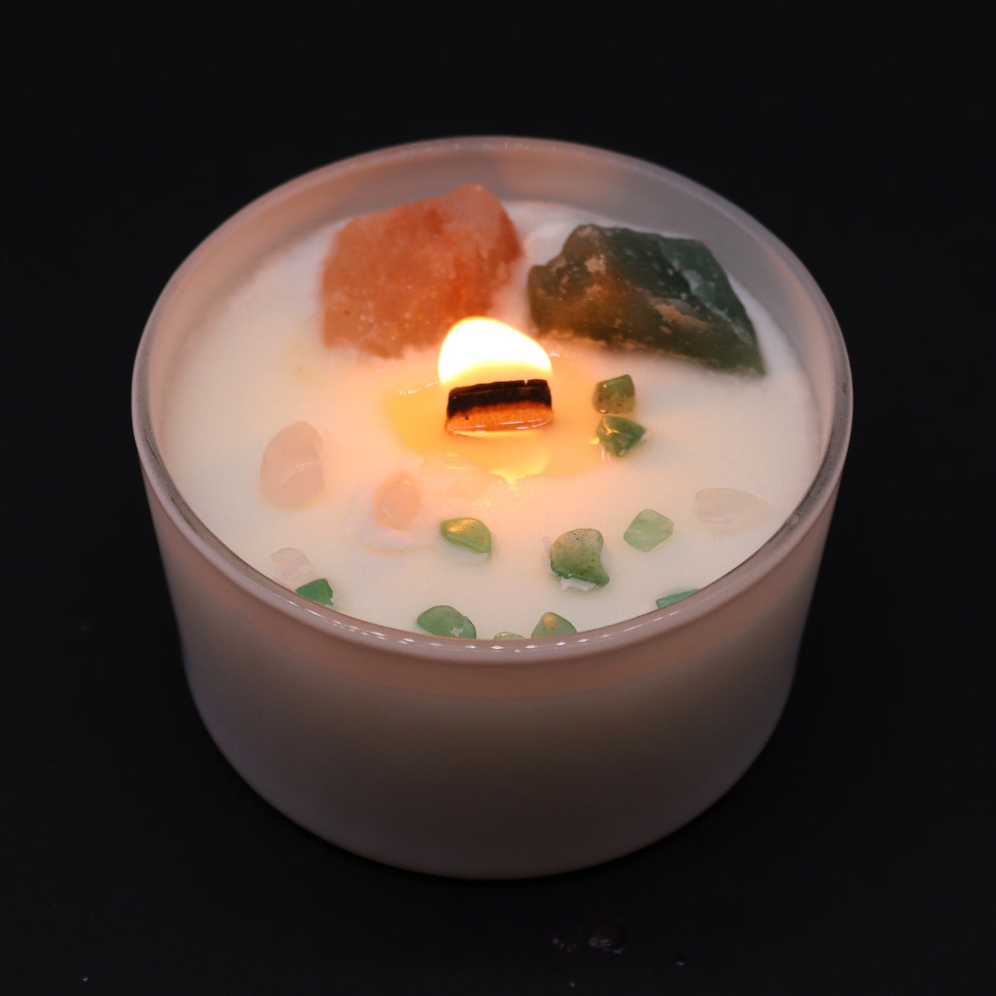 Bougies en cristal pour les chakras - Chakra du cœur