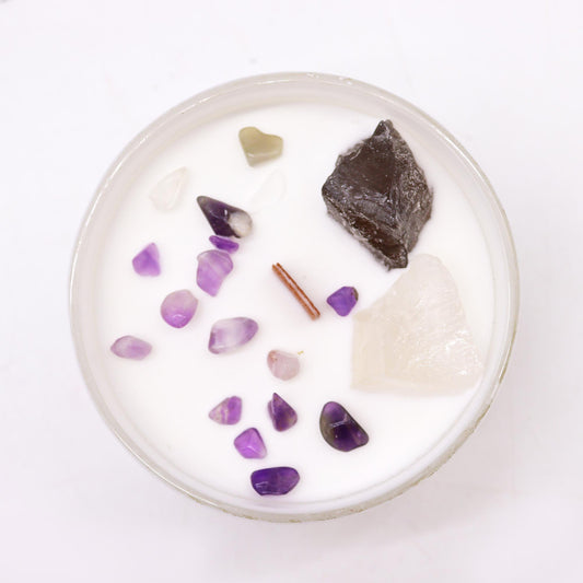 Bougies en cristal pour chakras - Chakra de la couronne