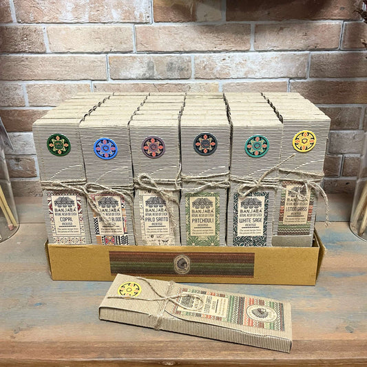 96 bâtonnets rituels en résine - Pack (8 x 12 parfums)