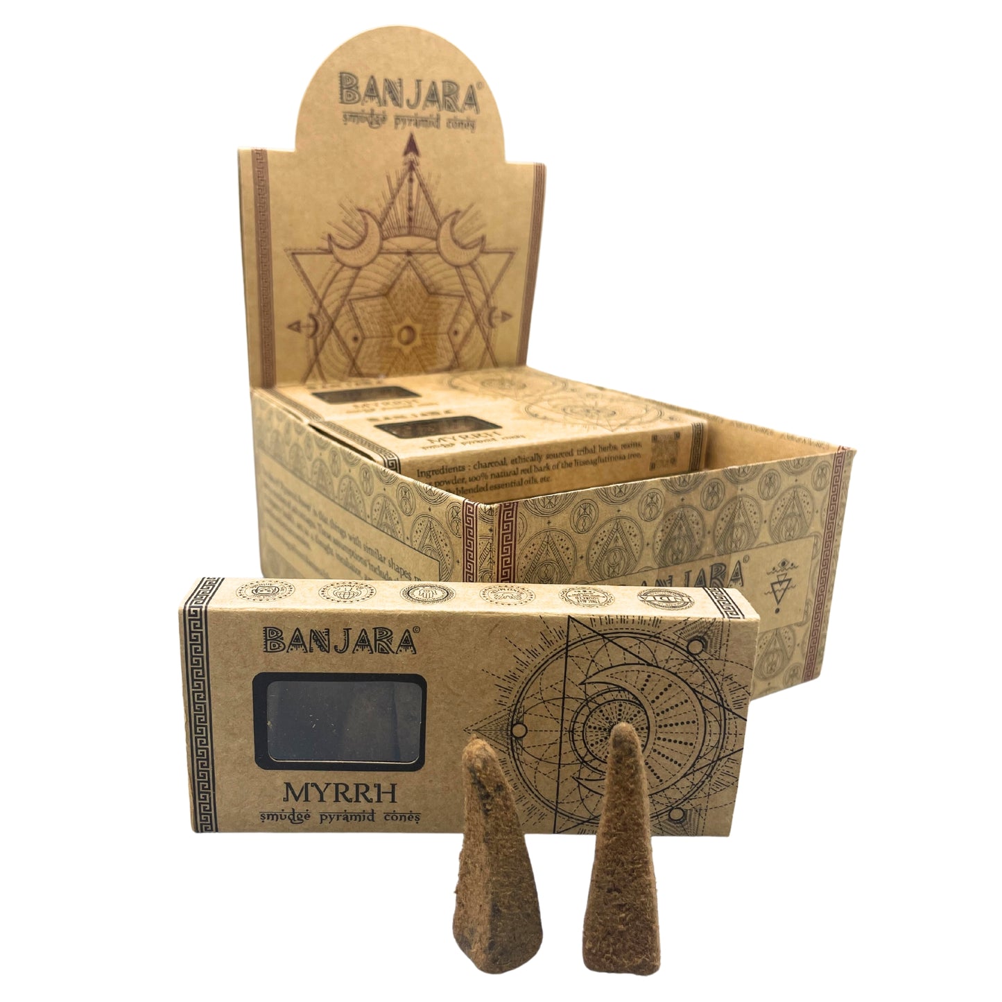 Cônes pyramidaux Banjara Smudge - Myrrhe