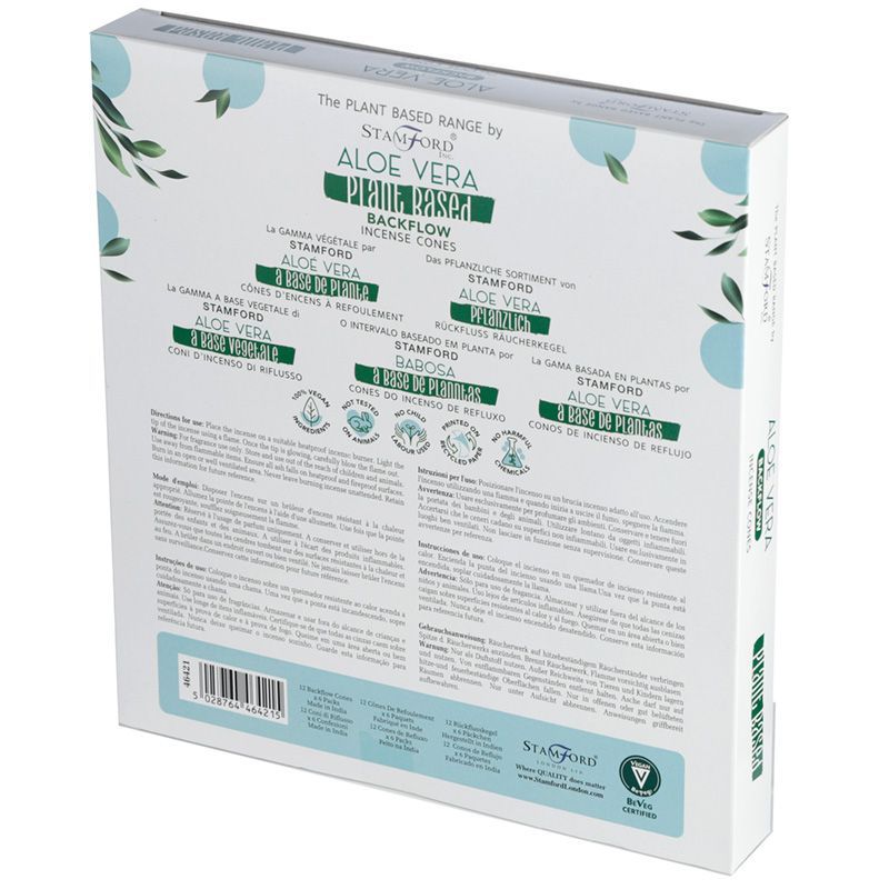 Cônes d'encens à reflux aux herbes - Aloe Vera