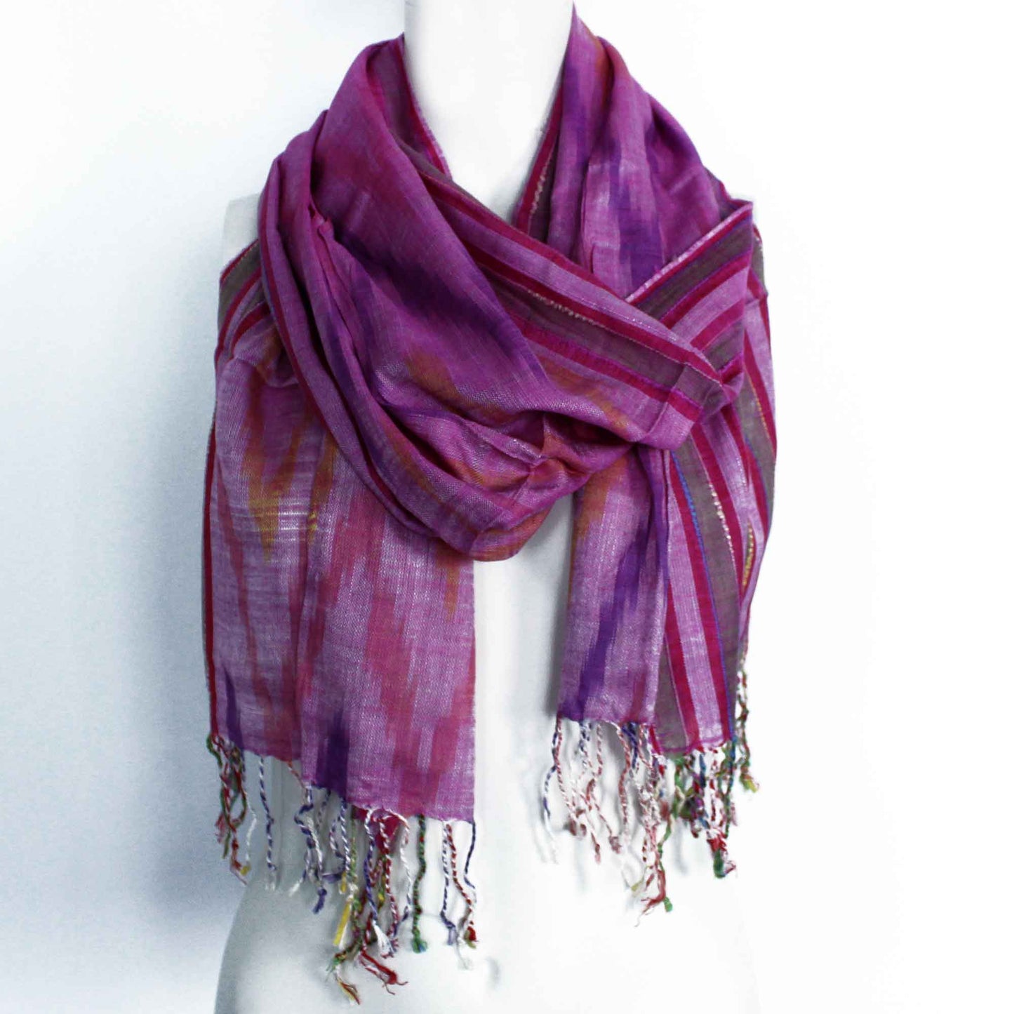 Foulards indiens bohèmes - 22x72cm - Bleus aléatoires