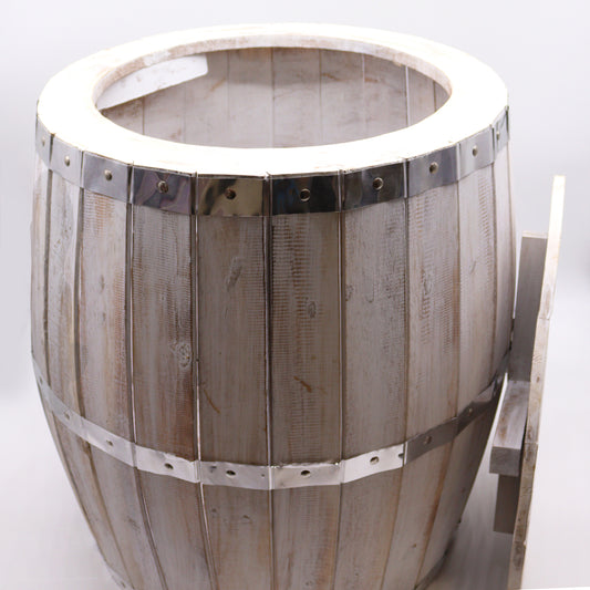 TABLE - Tonneau de bière de table - Lavé