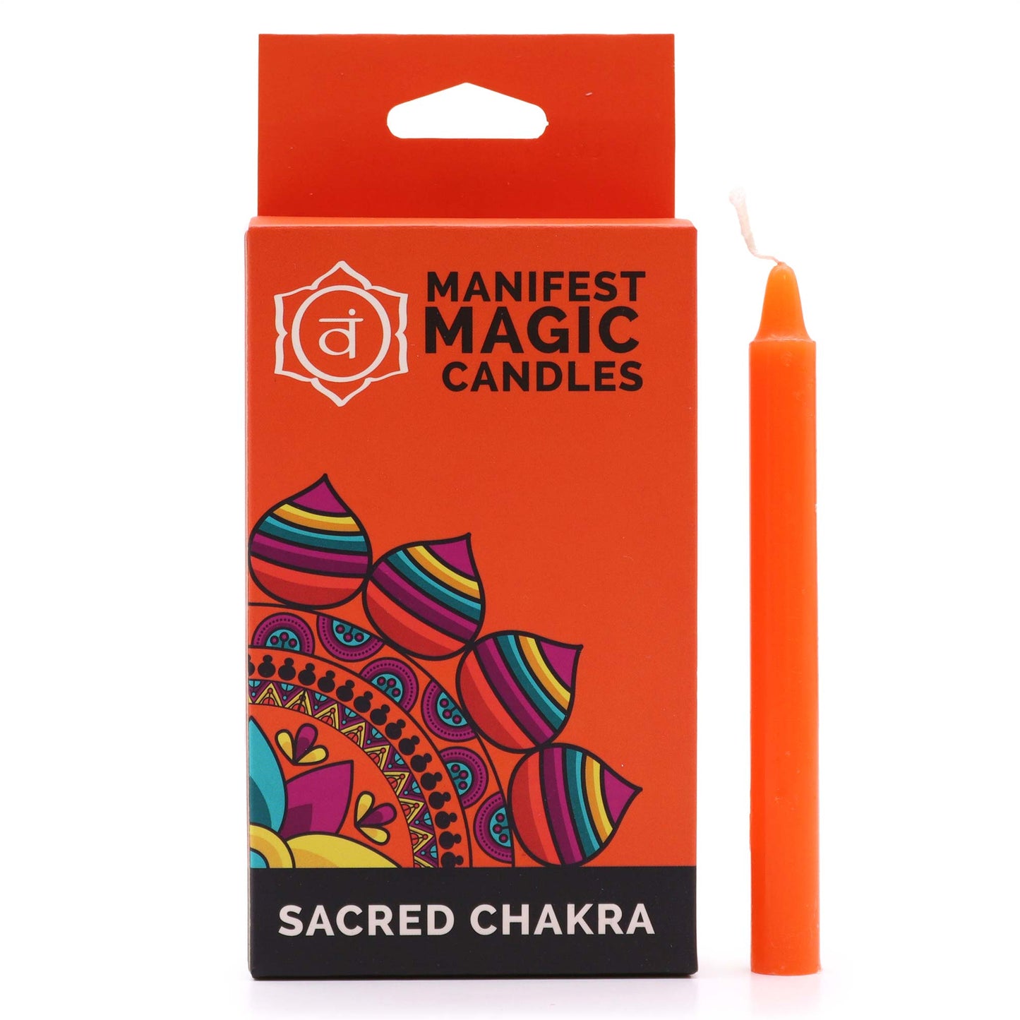 Bougies magiques Manifest (lot de 12) - Orange - Chakra sacré
