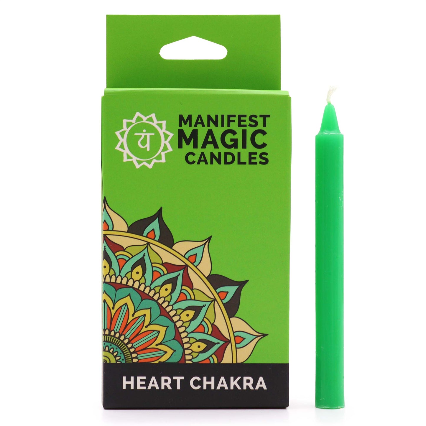 Bougies magiques Manifest (lot de 12) - Vert - Chakra du cœur