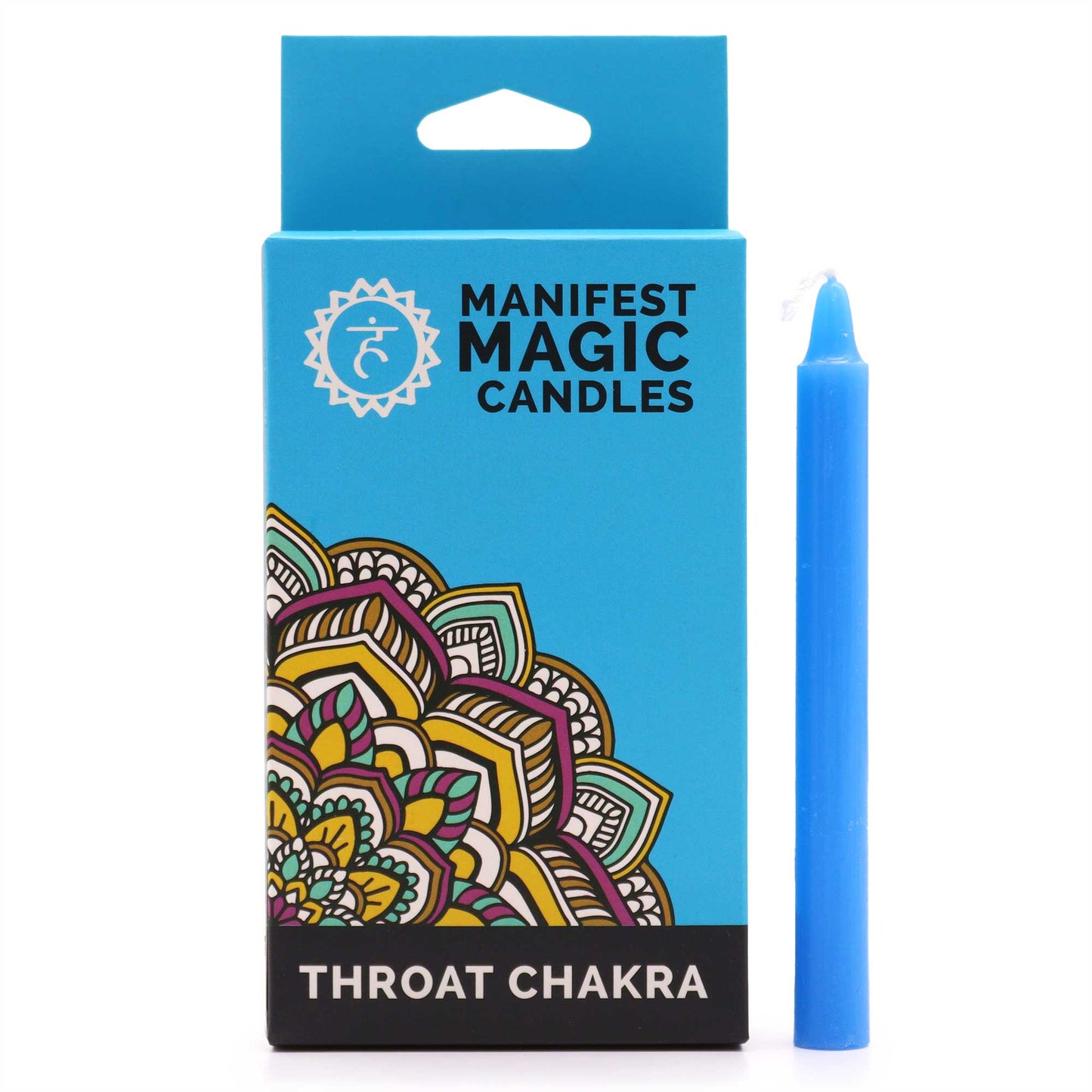 Bougies magiques Manifest (lot de 12) - Bleu - Chakra de la gorge