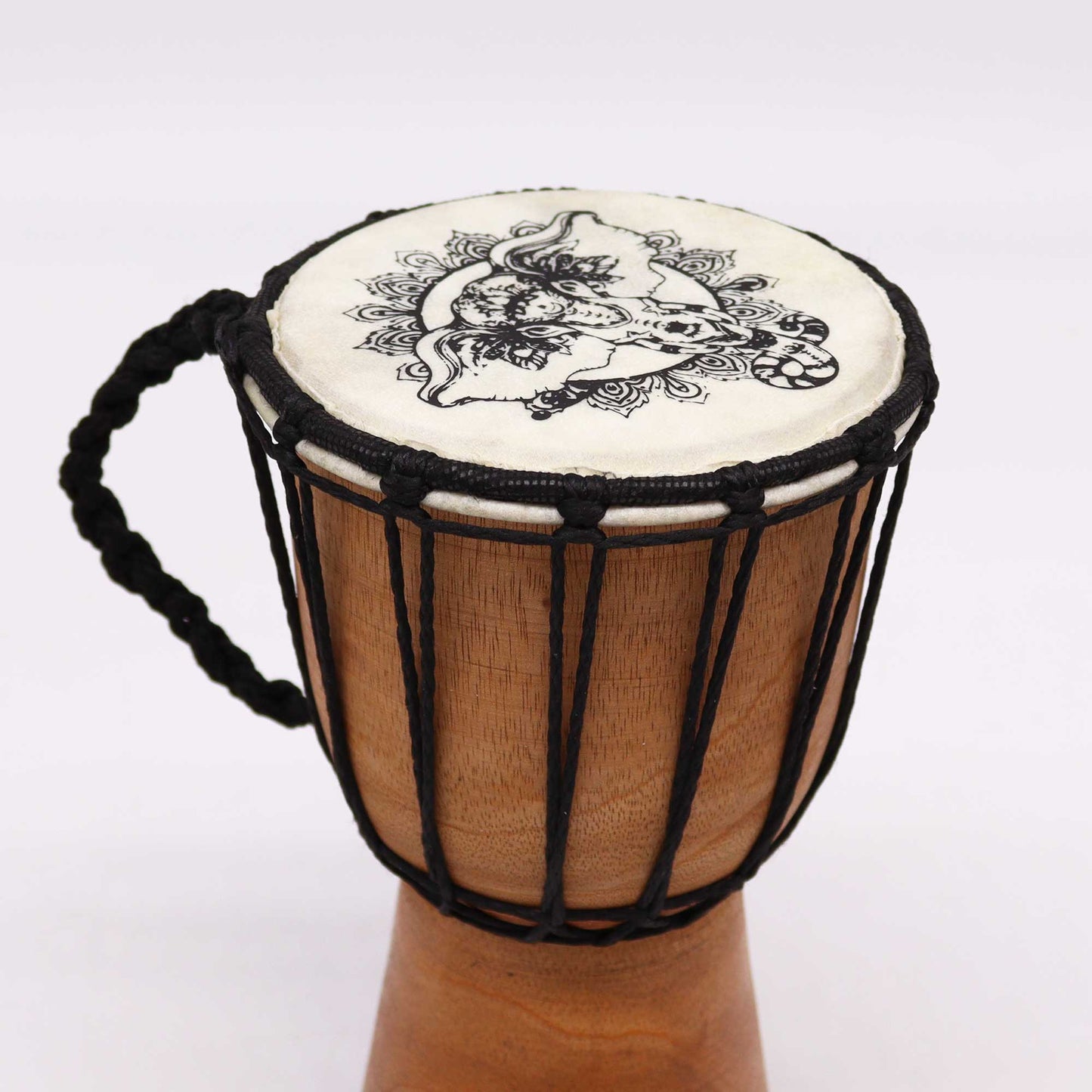 Djembé fait main avec table large - 20 cm