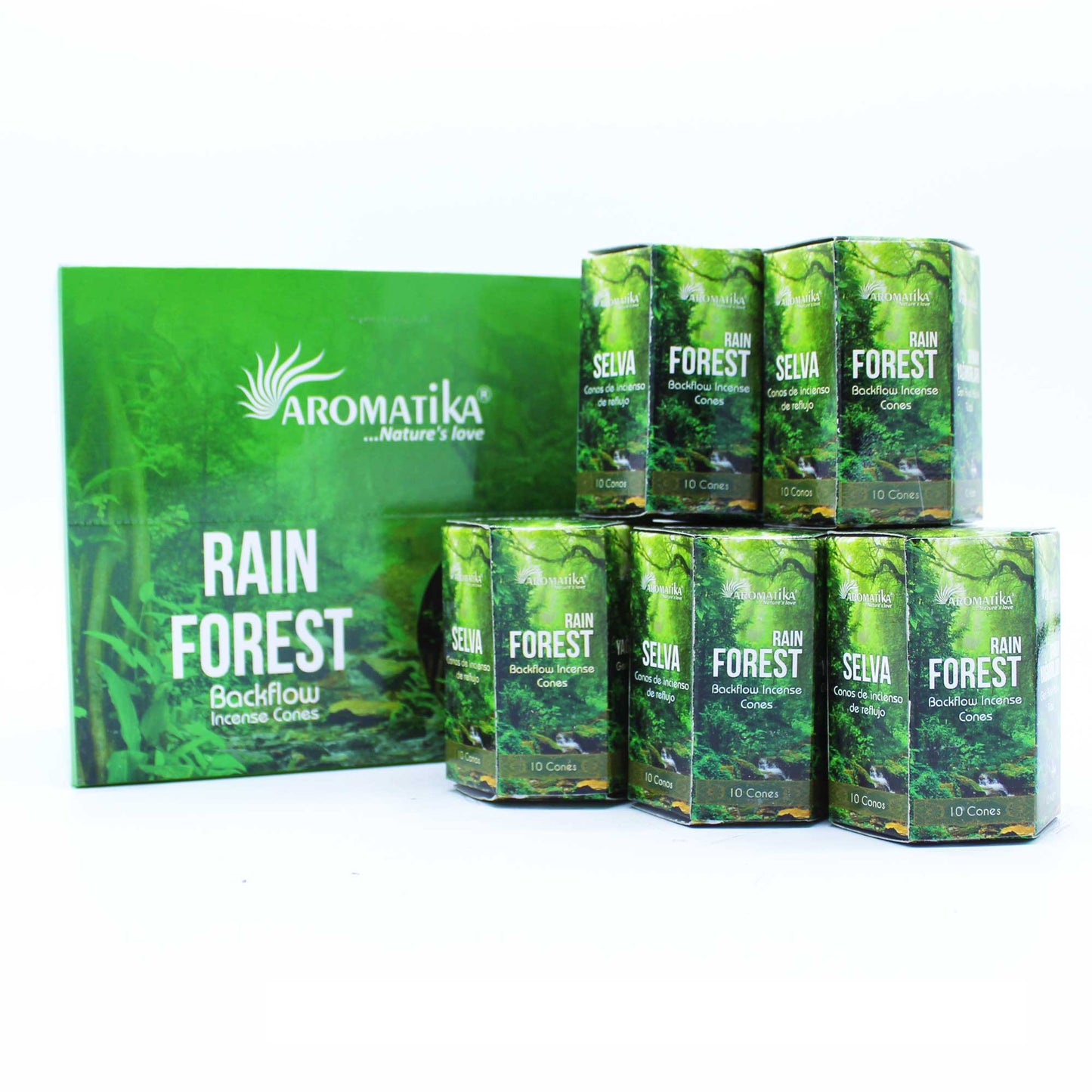 Lot de 10 encens Masala Backflow - Forêt tropicale