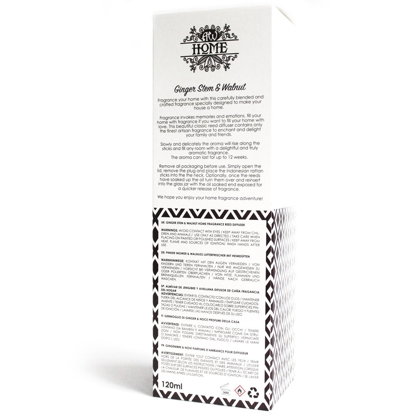 Diffuseur d'arômes 120 ml - Gingembre et noix