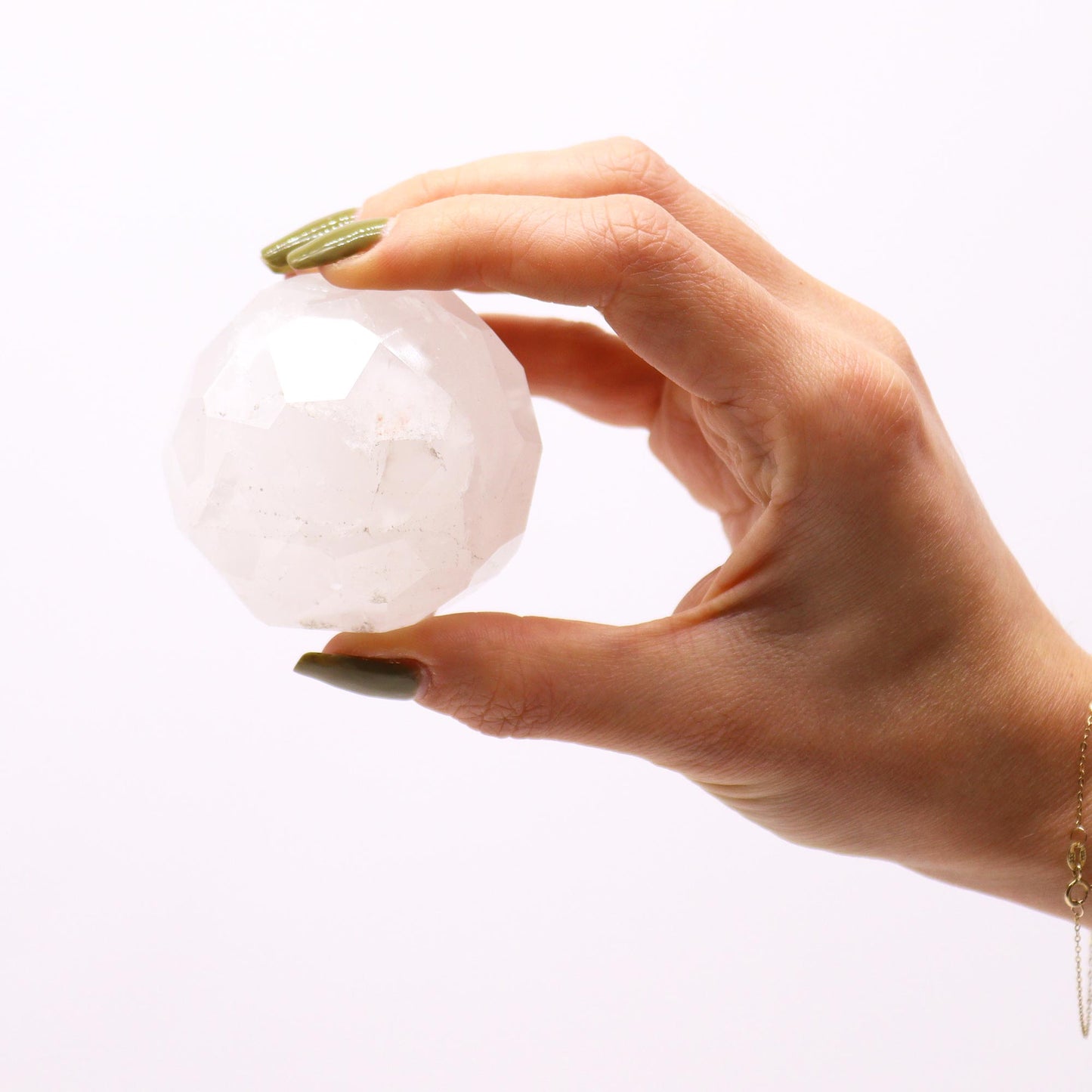 Boule de guérison et support en pierre précieuse - Quartz rocheux