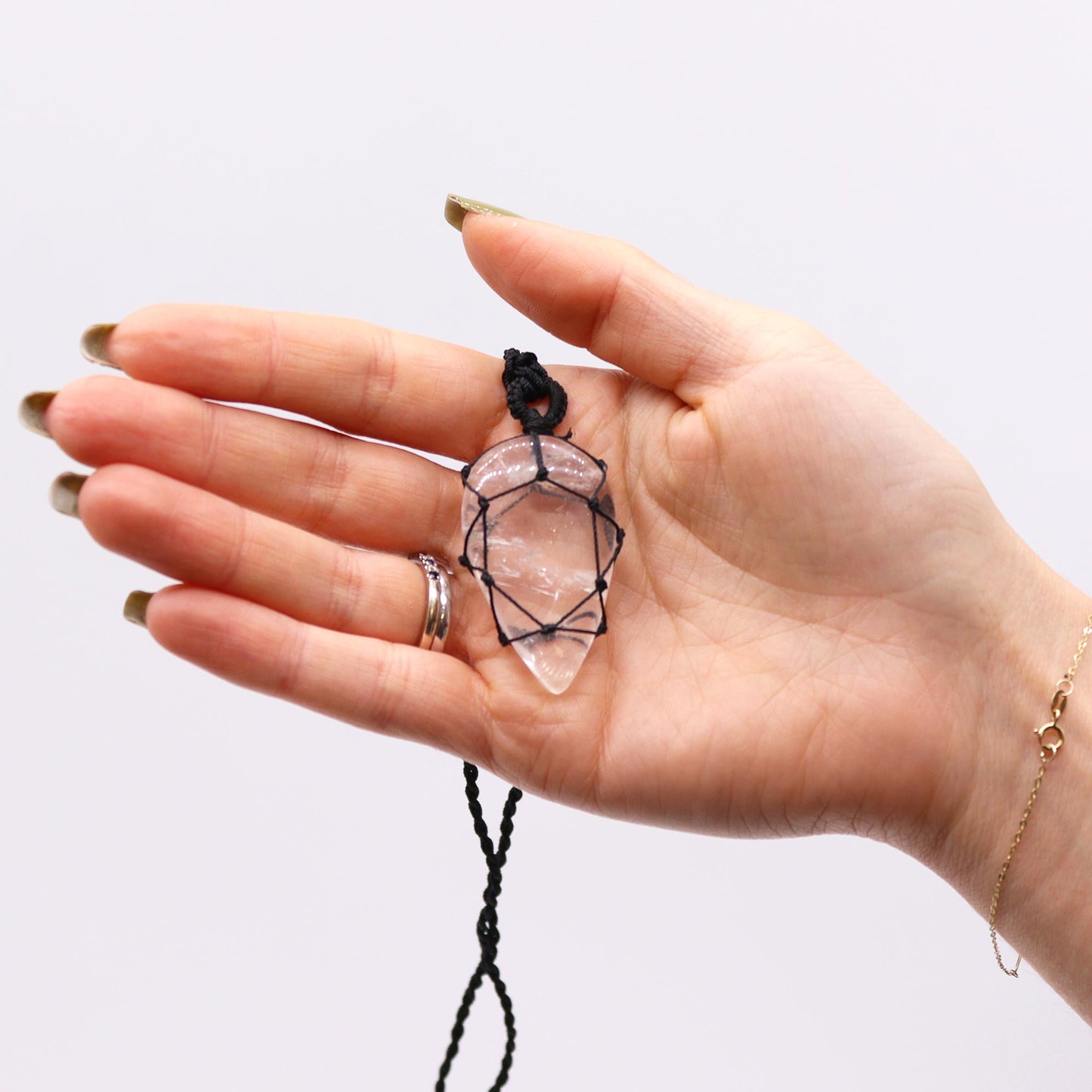 Pendule en forme de Lingam - Améthyste