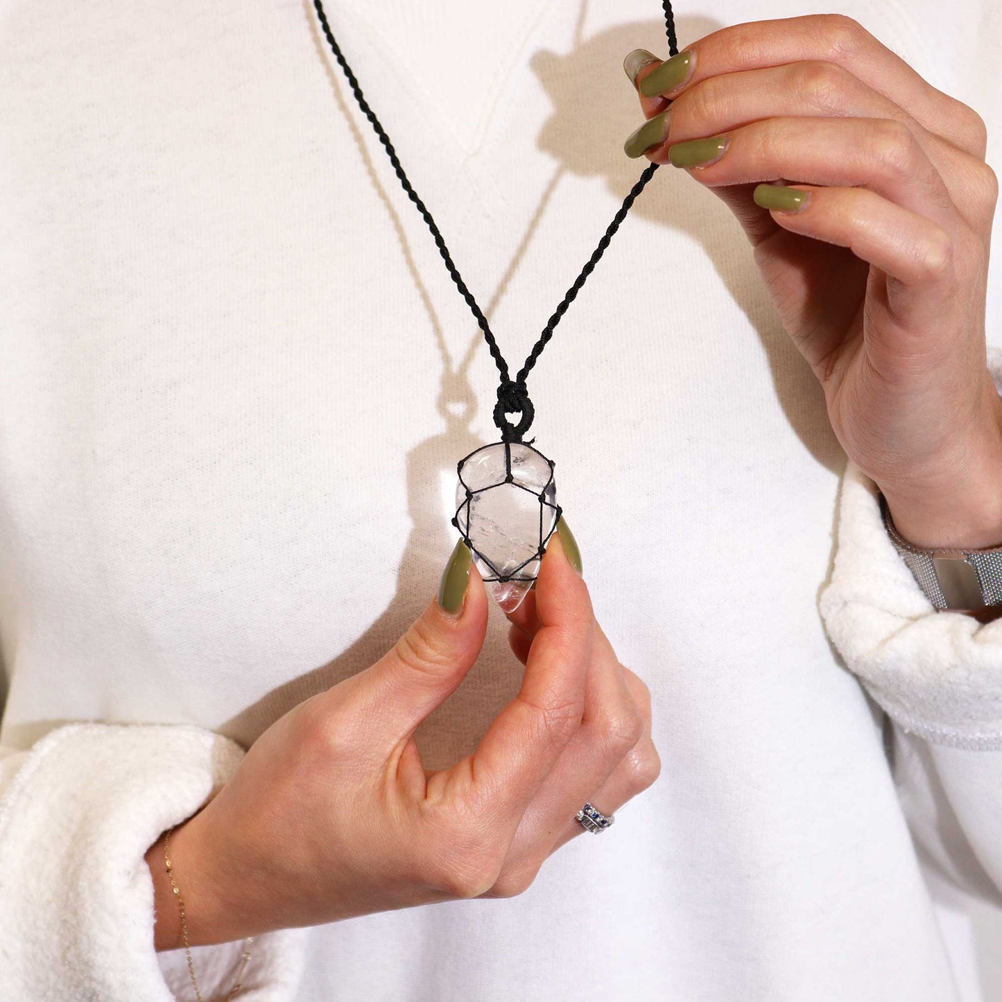 Pendule en forme de Lingam - Améthyste