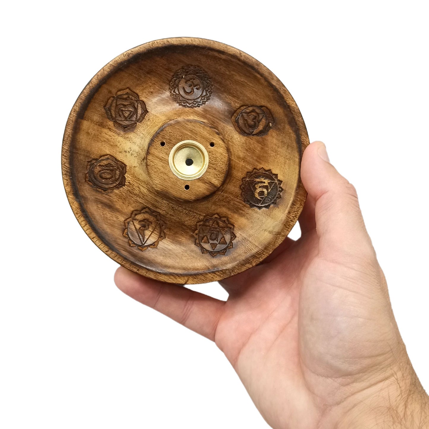 Disque porte-encens pour cônes et bâtonnets - 7 Chakras