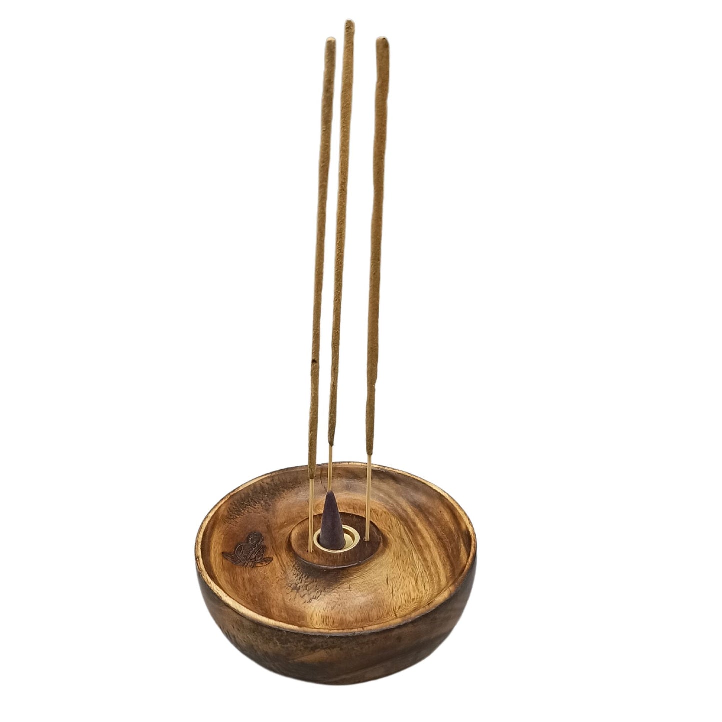 Porte-encens en forme de disque pour cônes et bâtonnets - Bouddha