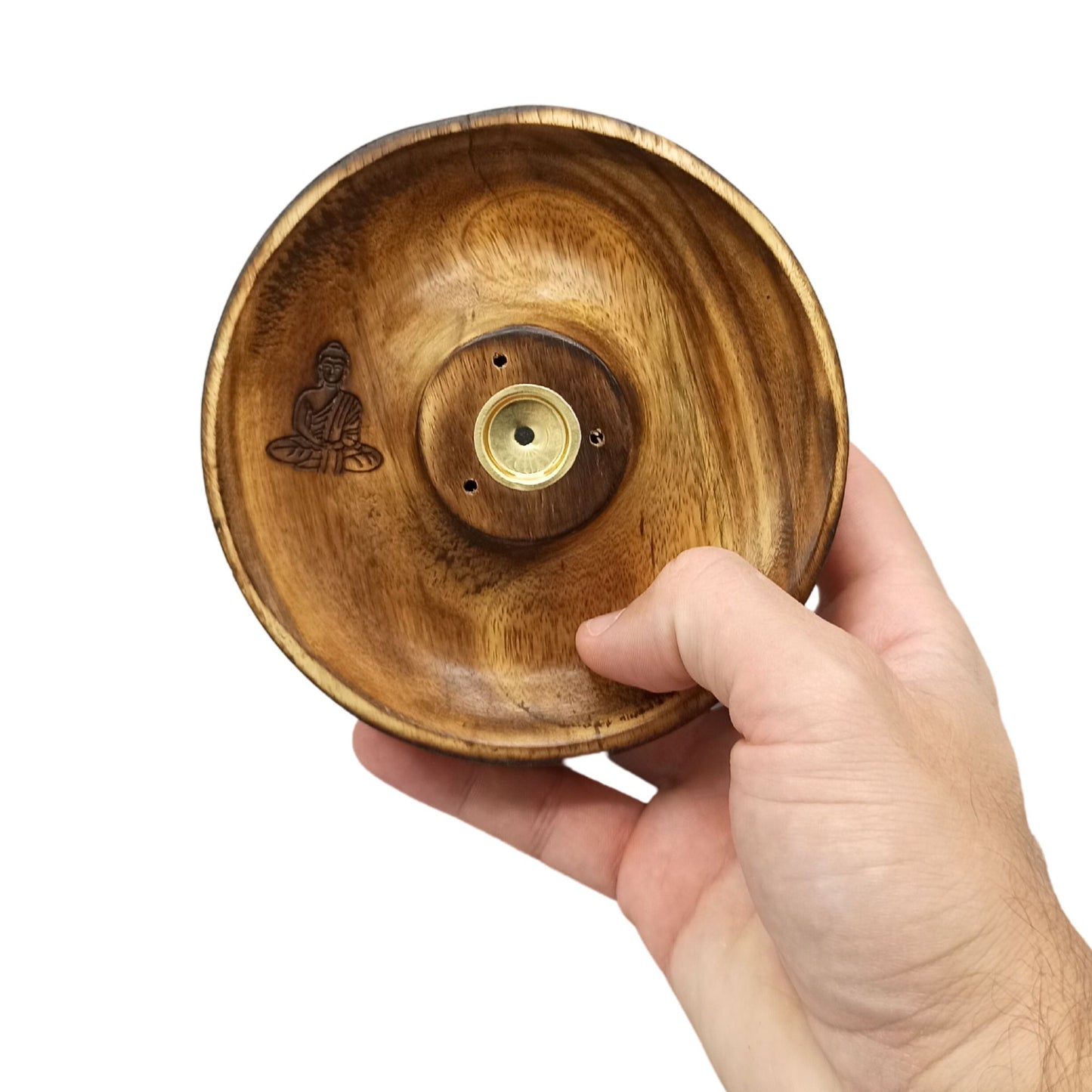 Porte-encens en forme de disque pour cônes et bâtonnets - Bouddha