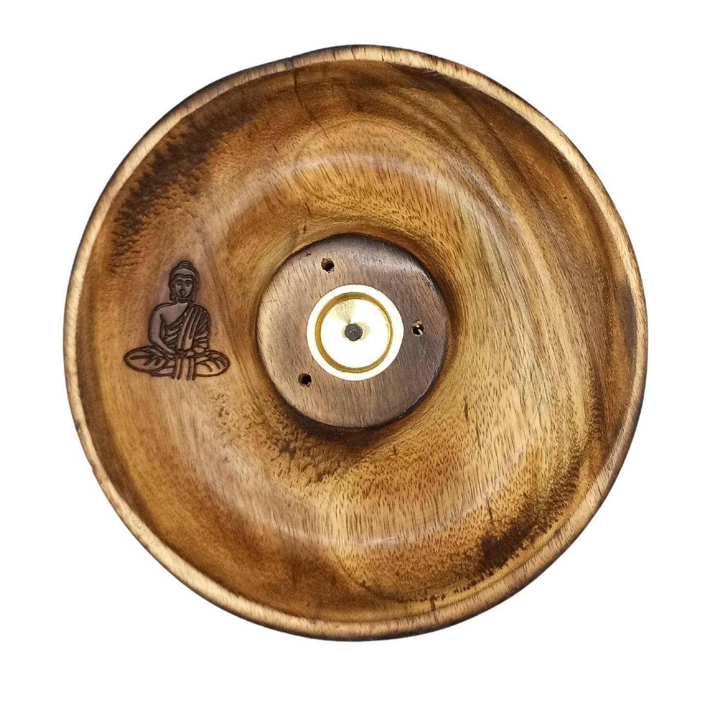Porte-encens en forme de disque pour cônes et bâtonnets - Bouddha