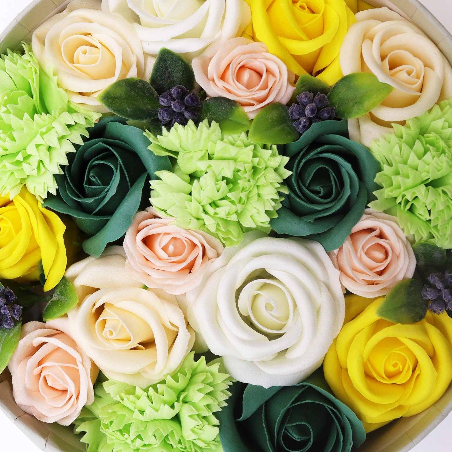 Boîte ronde - Célébrations du printemps - Jaune et vert
