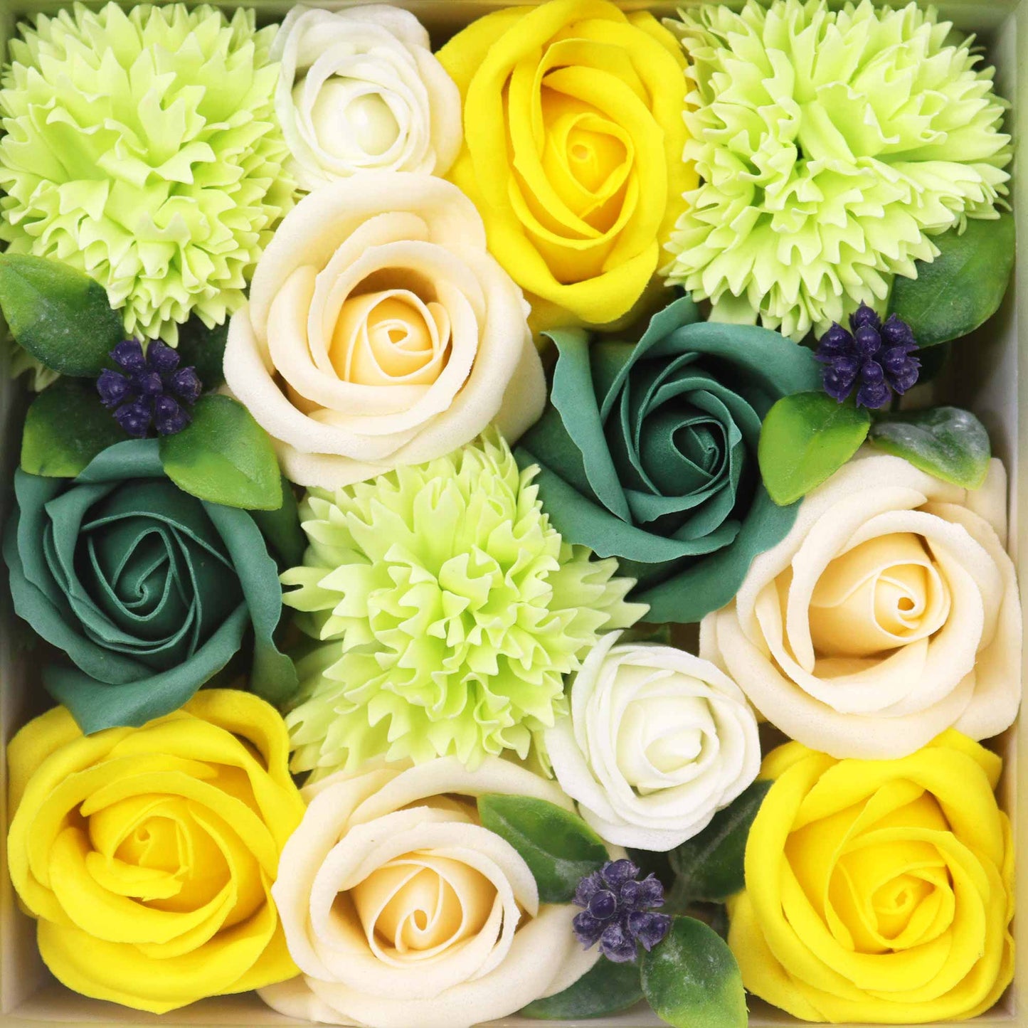 Boîte carrée - Célébrations du printemps - Jaune et vert