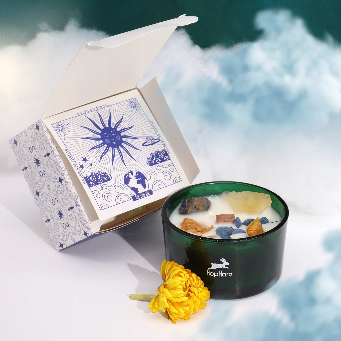 Bougie Fleur Magique en Cristal Hop Hare - Soleil