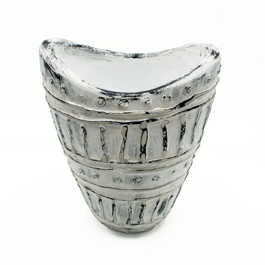 Vase à col large - Crème 22cm