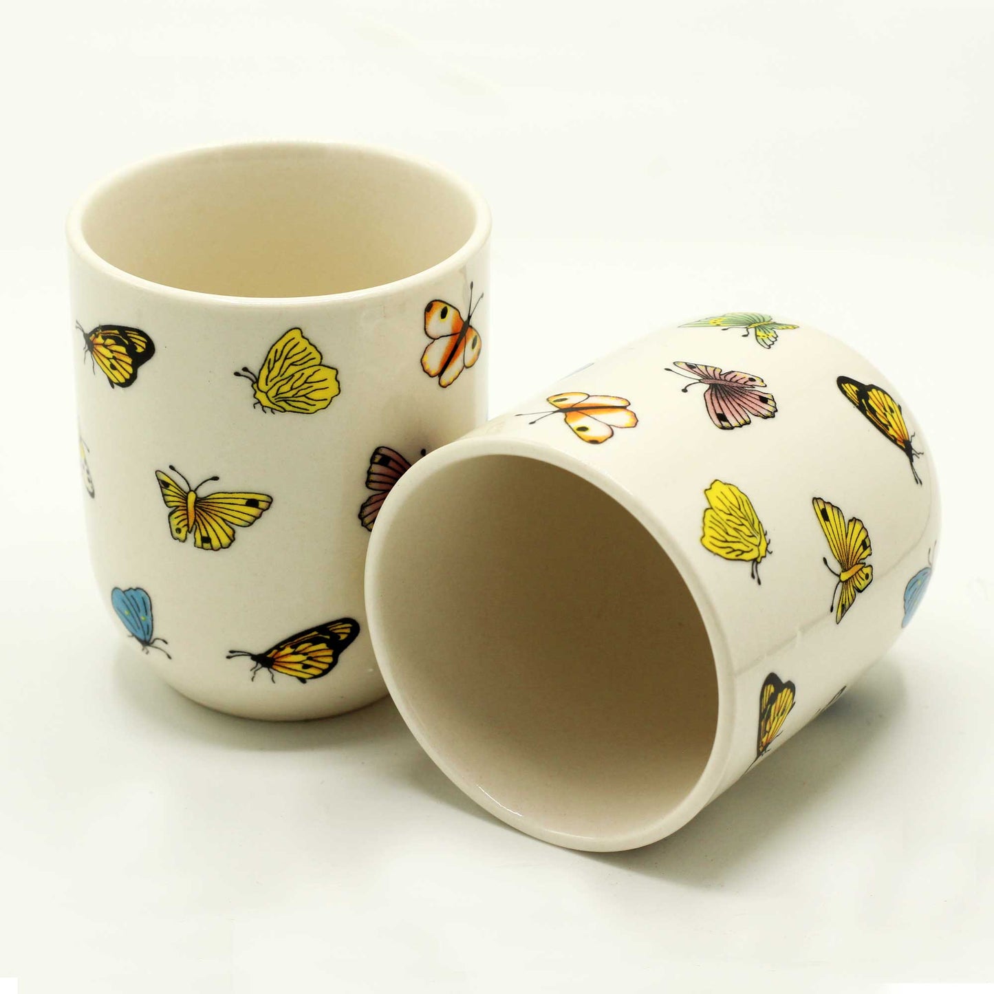 6 x Tasses à thé - Papillon