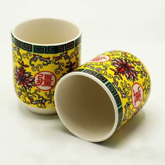 6 tasses à thé - Design oriental longue durée