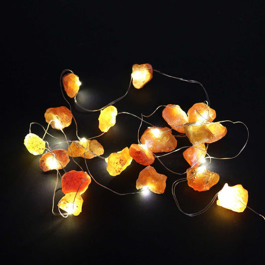 Lumières de charme en pierres précieuses - Jade orange