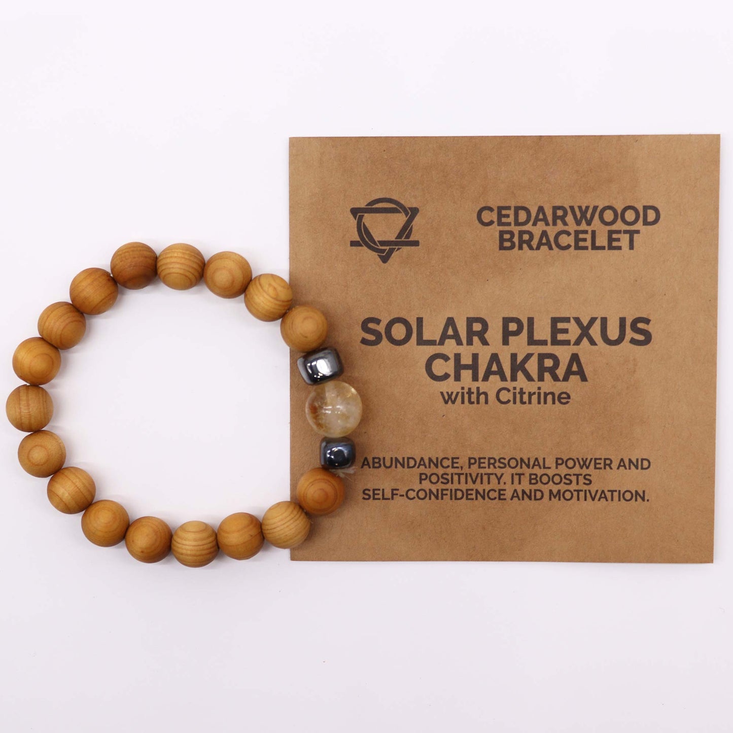 Bracelet Cèdre - Chakra Solaire - Citrine