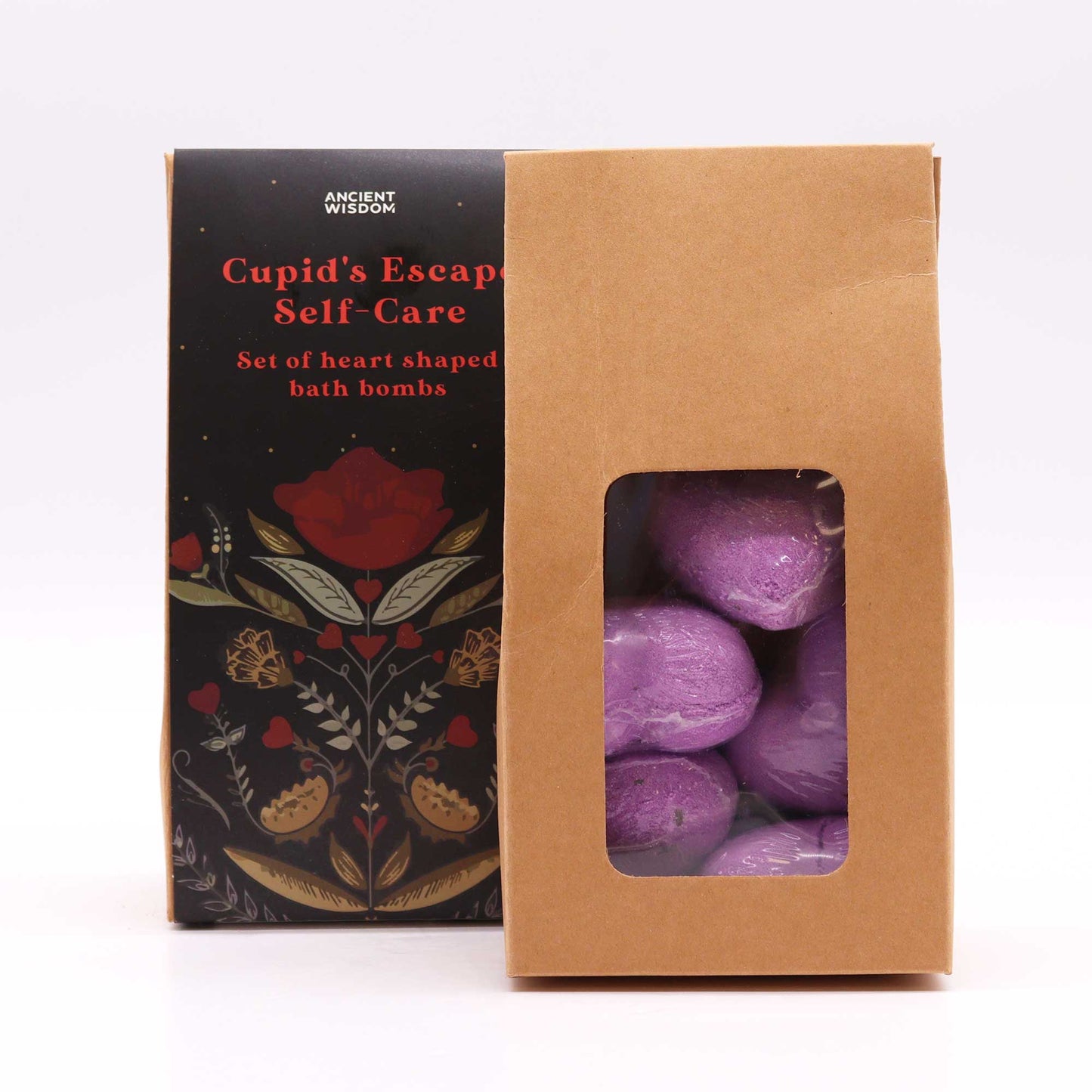 Coffret de bombes de bain en forme de cœur - Cupid's Getaway Self-Care