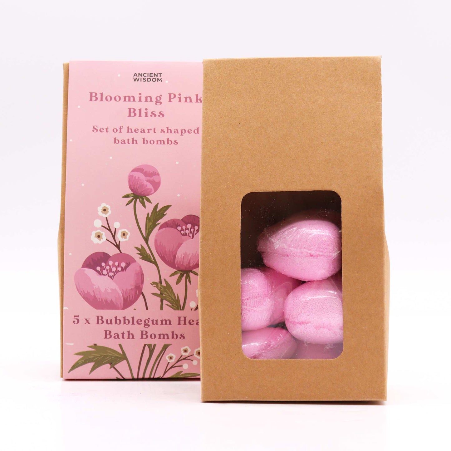 Coffret de bombes de bain Blooming Pink Happiness Heart